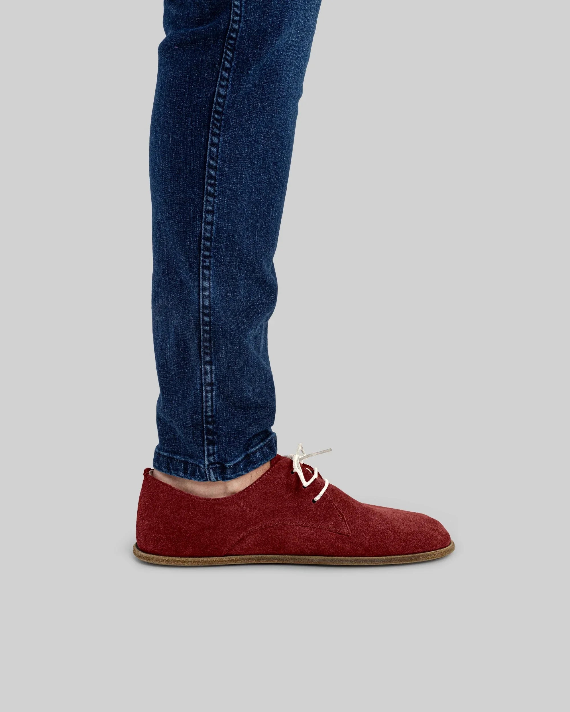 Detail Burgundy Oxford Shoes - Handcrafted Calf Leather Turkey | Bespoky