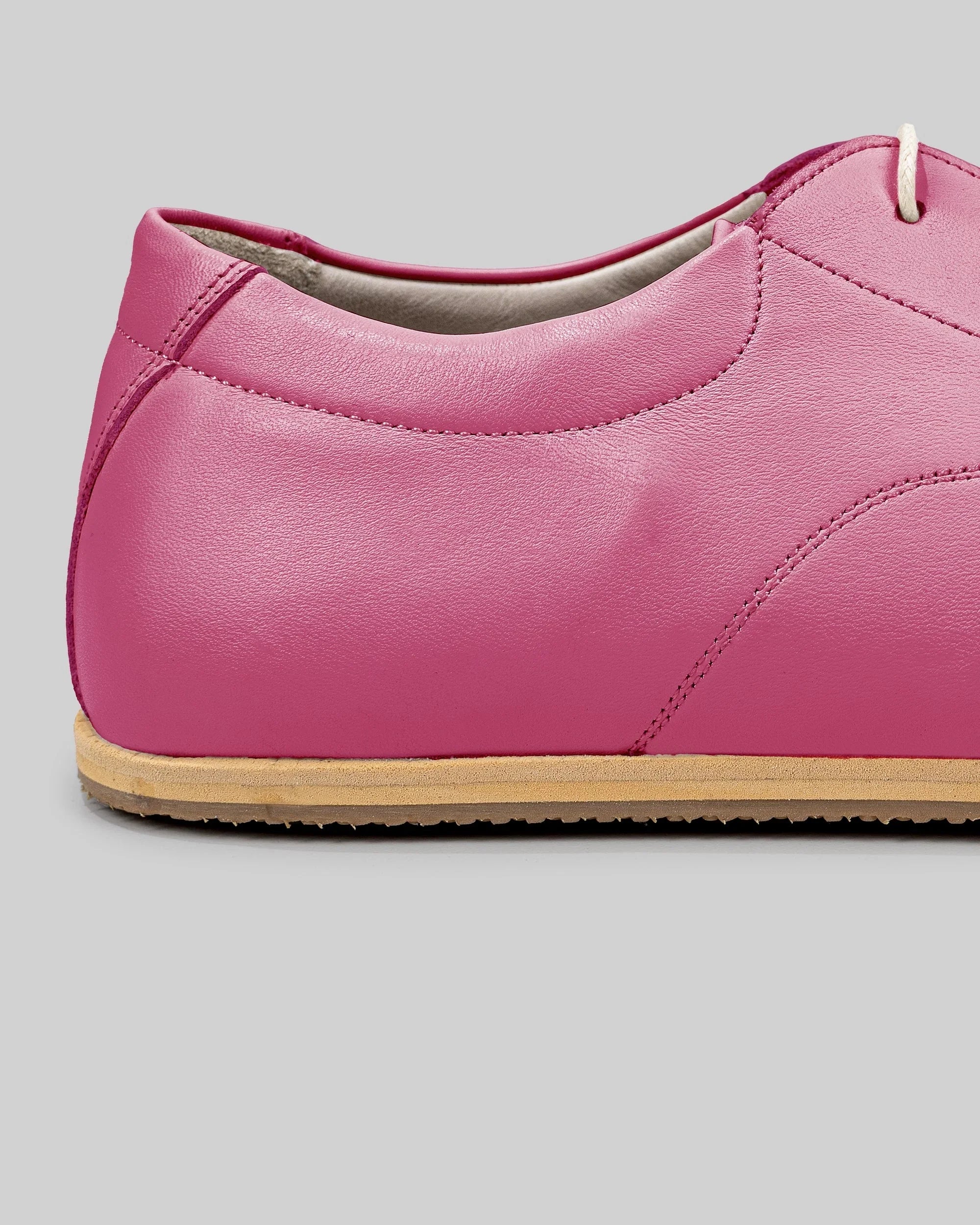 Top view Fuchsia Barefoot Sneaker - Handcrafted Calf Leather | Bespoky