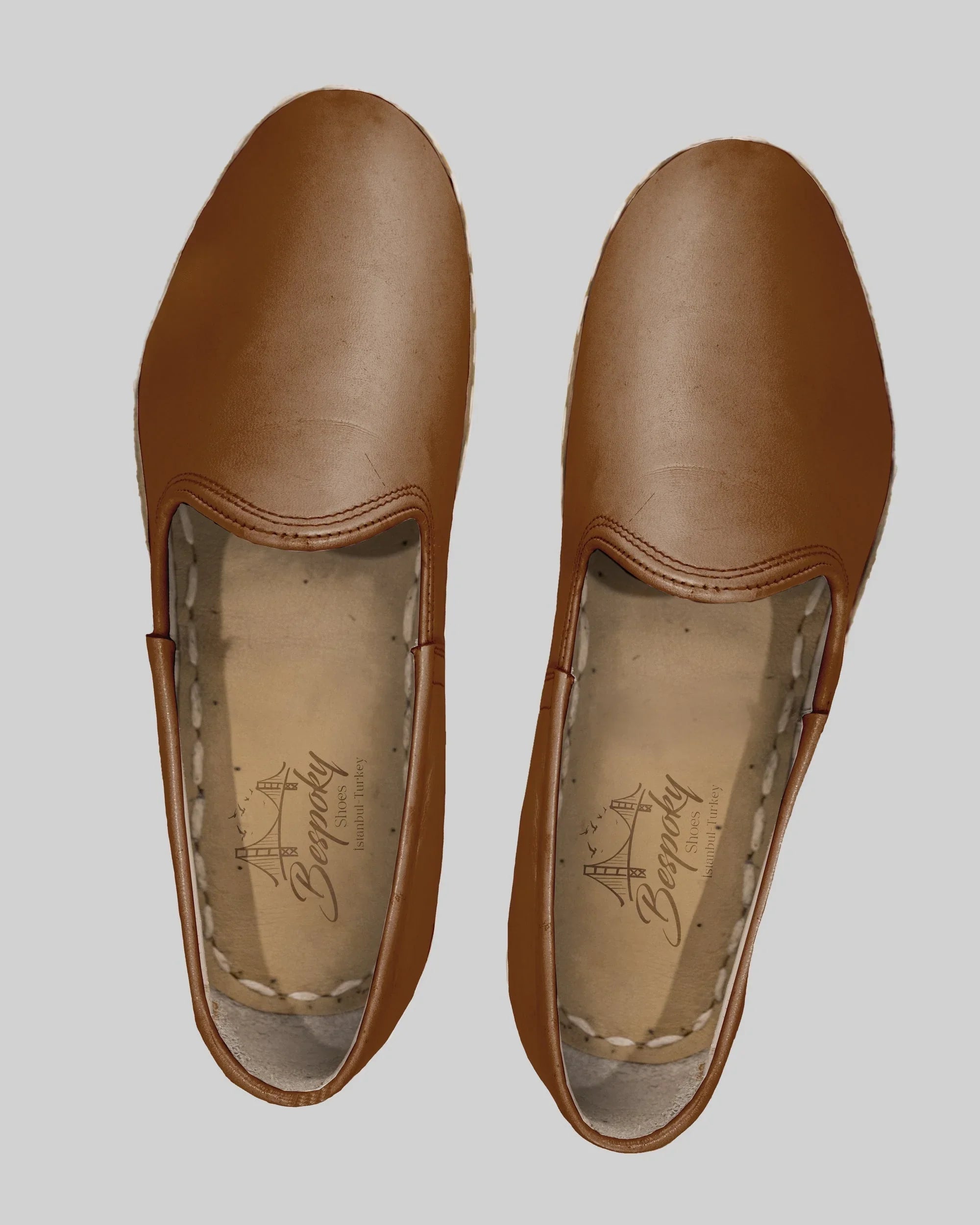 Side view Dark Tan Yemeni Shoes - Calf Leather Zero Drop | Bespoky