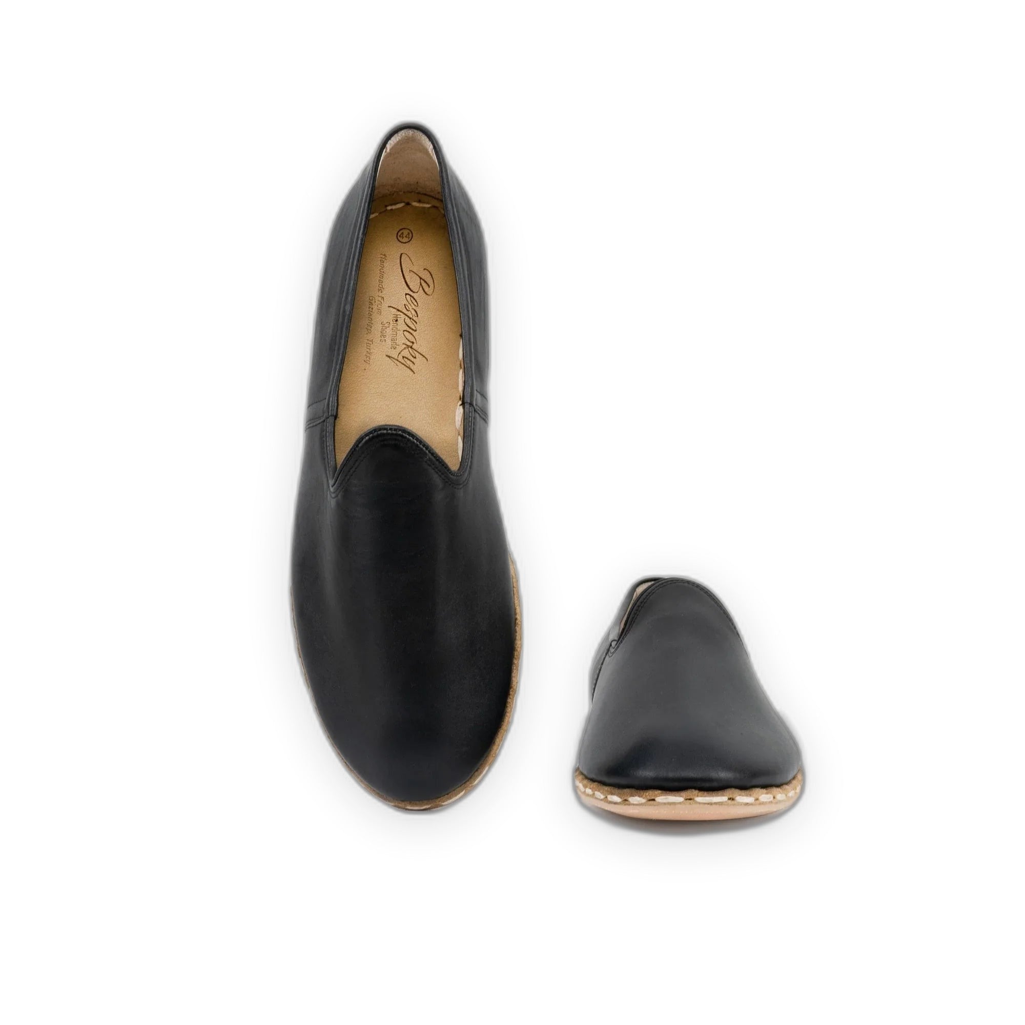 Detail Black Yemeni Shoes - Handcrafted Calf Leather Turkey | Bespoky