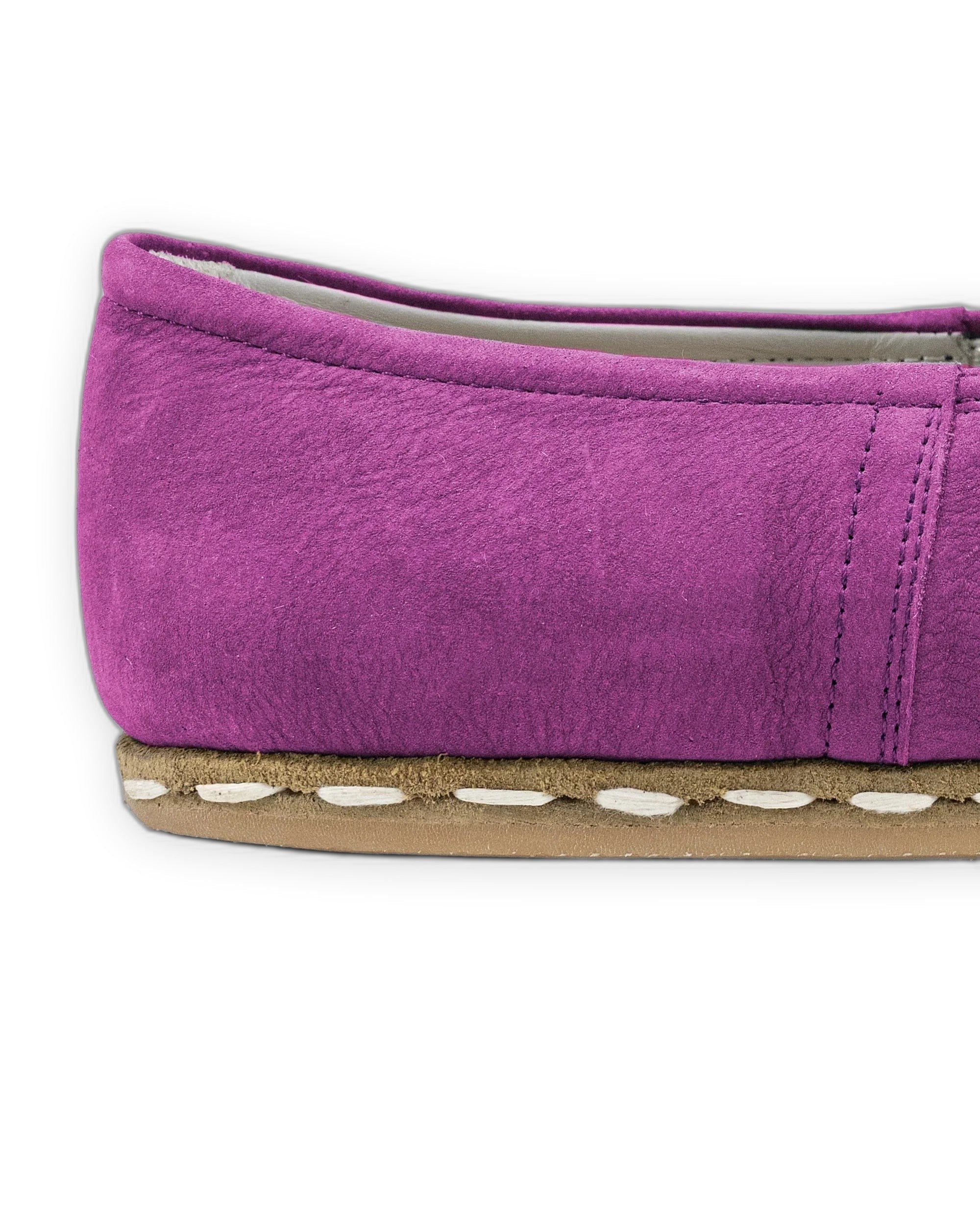 Detail Pink Nubuck Yemeni Shoes - Handcrafted Calf Leather Turkey | Bespoky