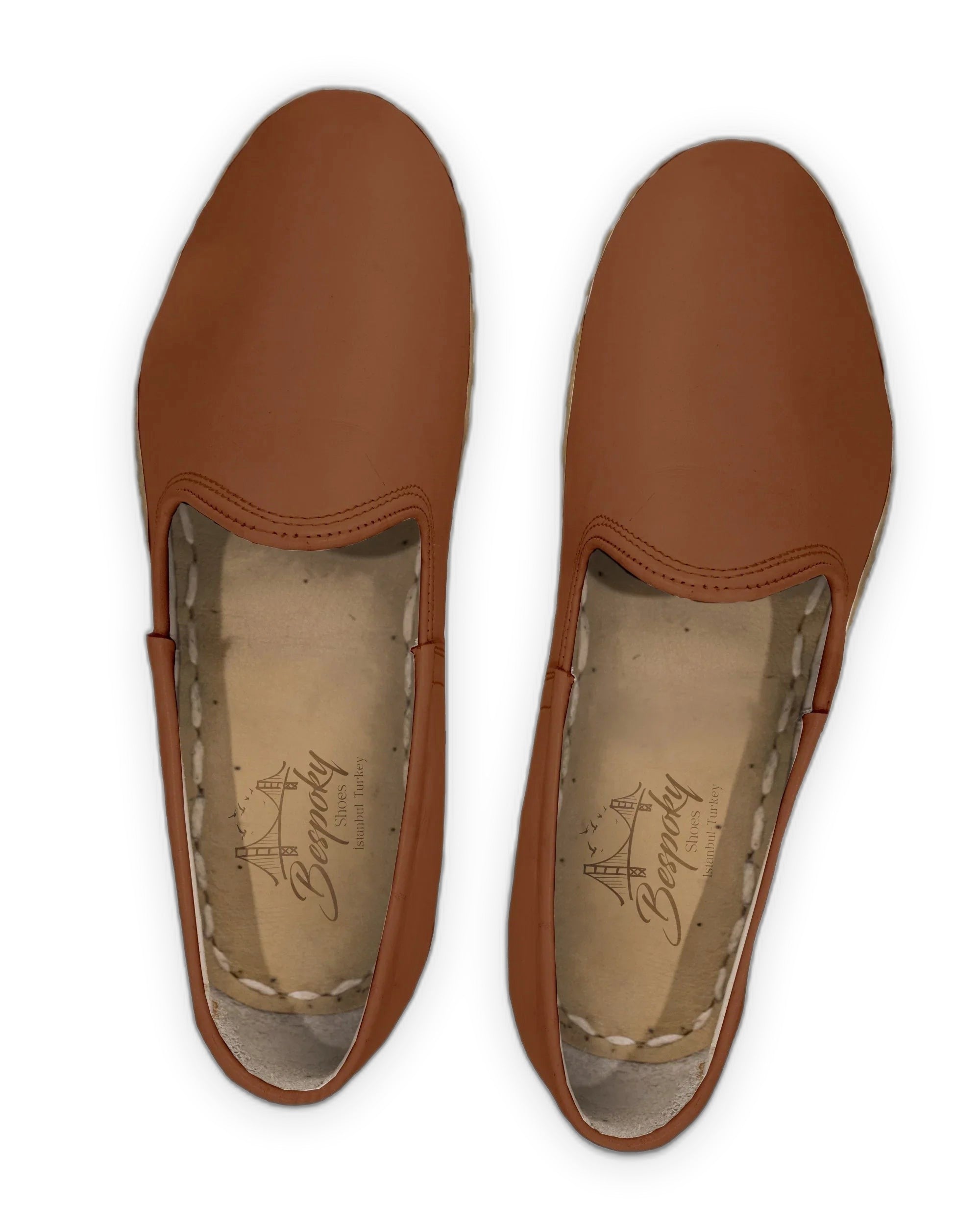 Side view Dark Tan Yemeni Shoes - Calf Leather Zero Drop | Bespoky