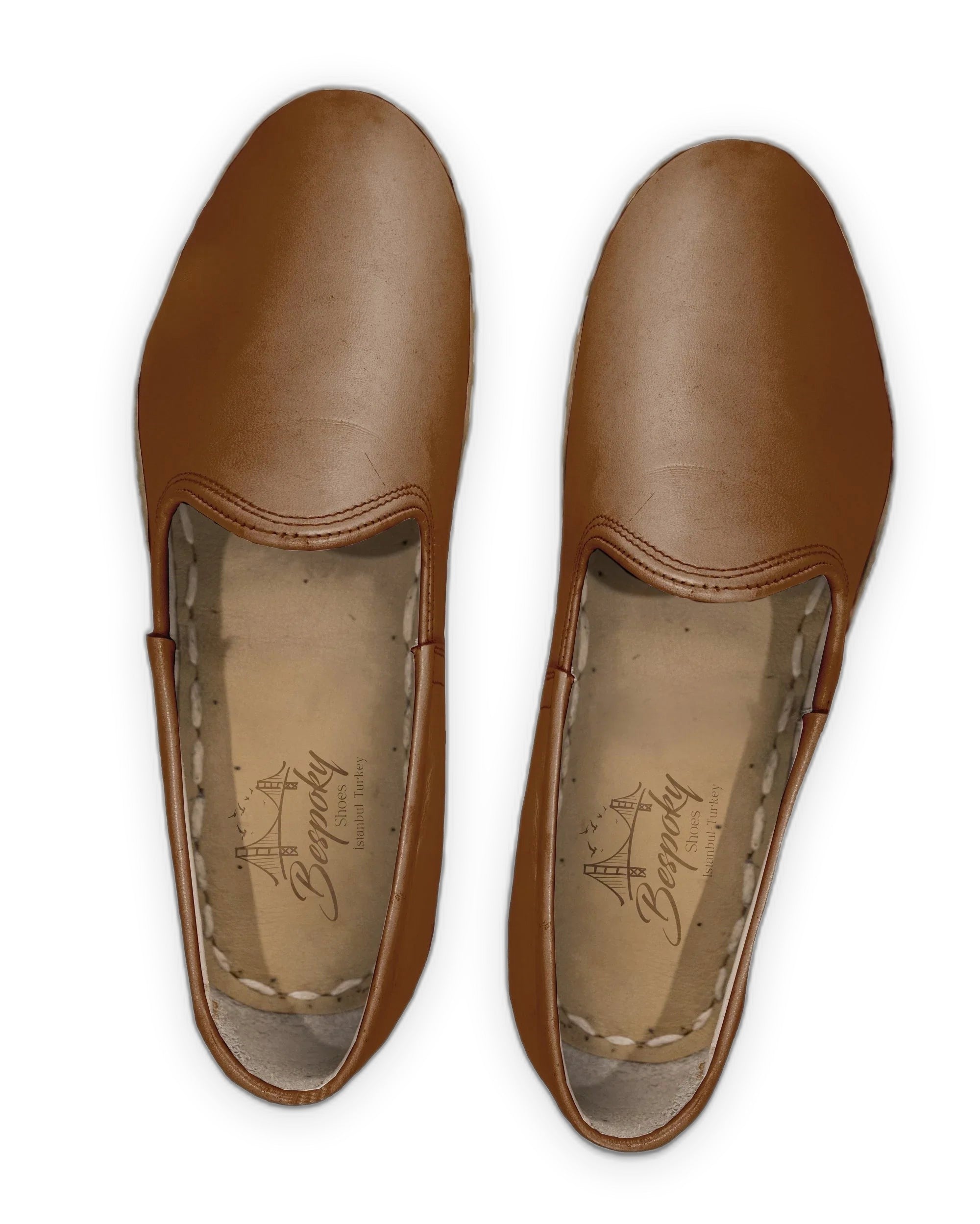 Side view Dark Tan Yemeni Shoes - Calf Leather Zero Drop | Bespoky