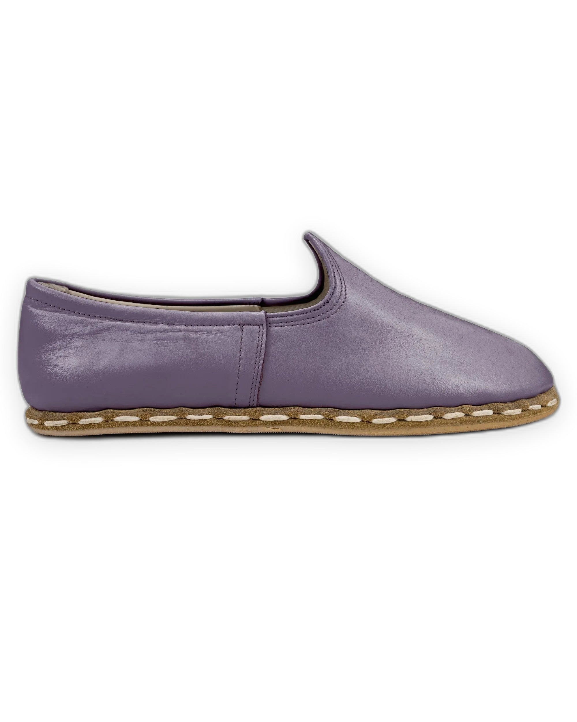 Women's Purple Yemeni Shoes - Handcrafted Calf Leather Wide Toe Box | Bespoky