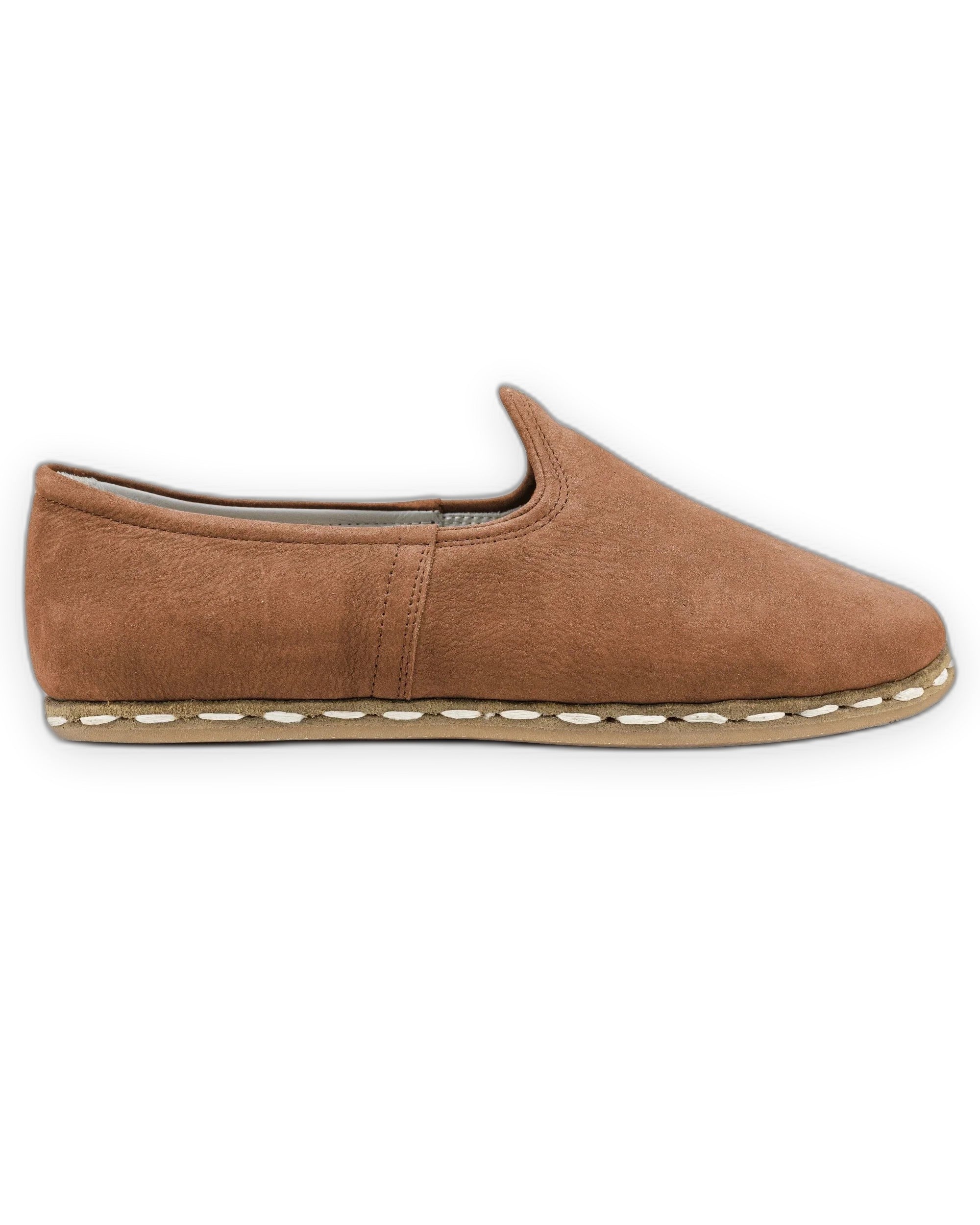 Women's Tan Yemeni Shoes - Handcrafted Calf Leather Wide Toe Box | Bespoky