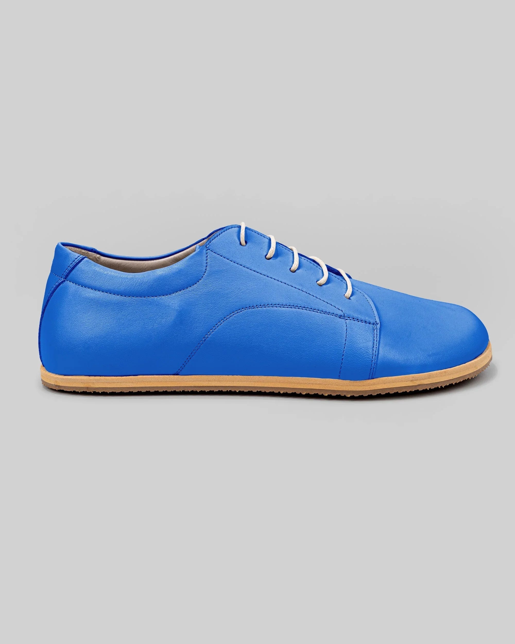 Detail Blue Barefoot Sneaker - Handcrafted Calf Leather Turkey | Bespoky