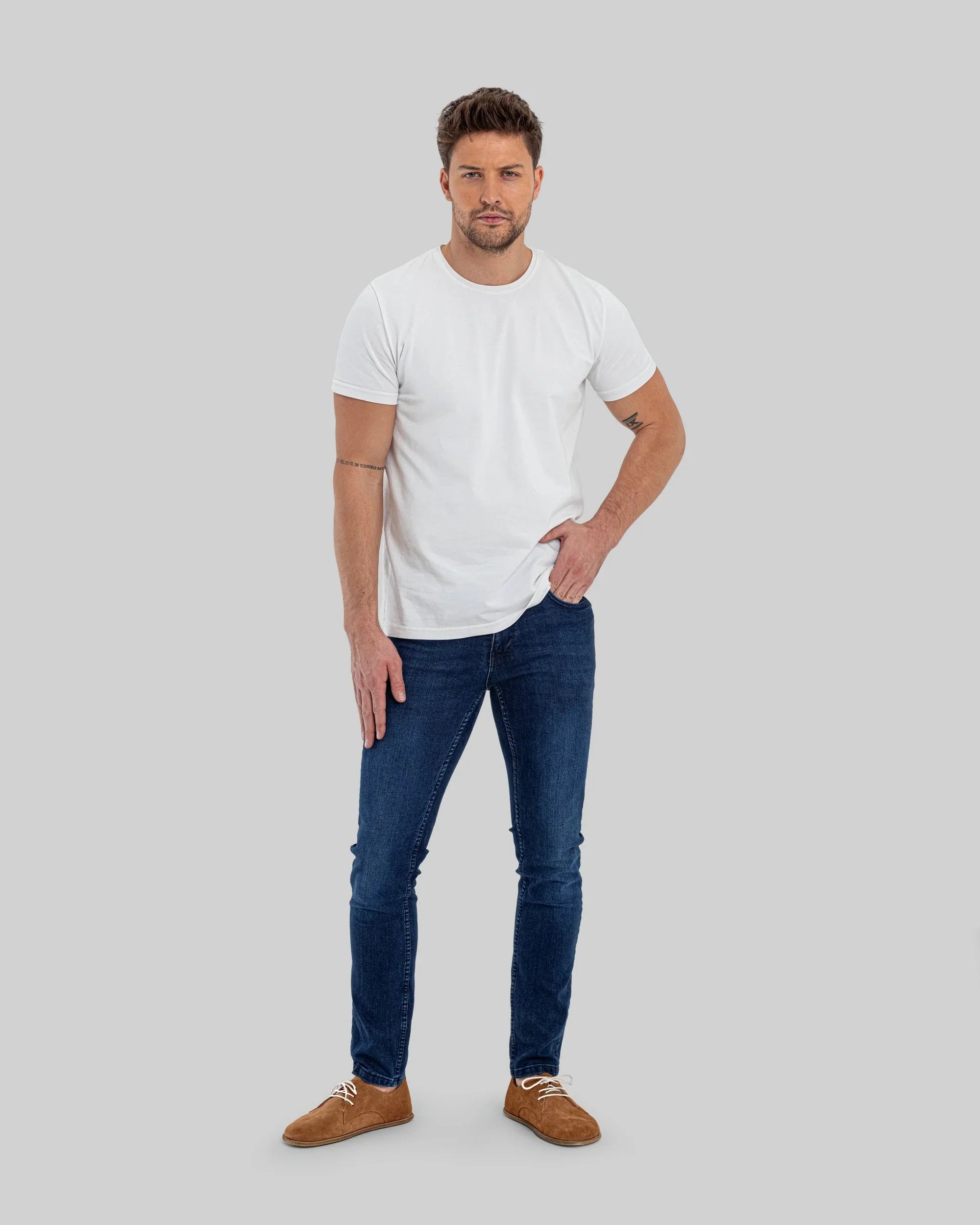 Pair Leather Oxford Shoes - Barefoot Wide Toe Calf Leather | Bespoky