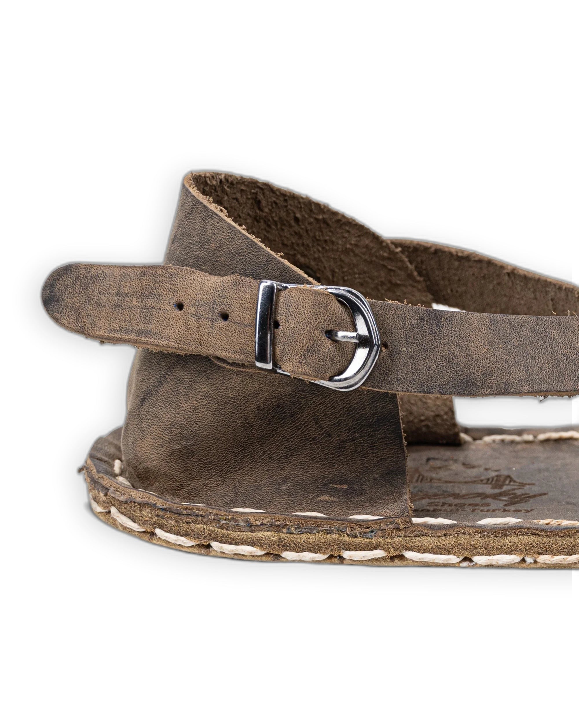Top view Leather Barefoot Sandal - Handcrafted Calf Leather | Bespoky
