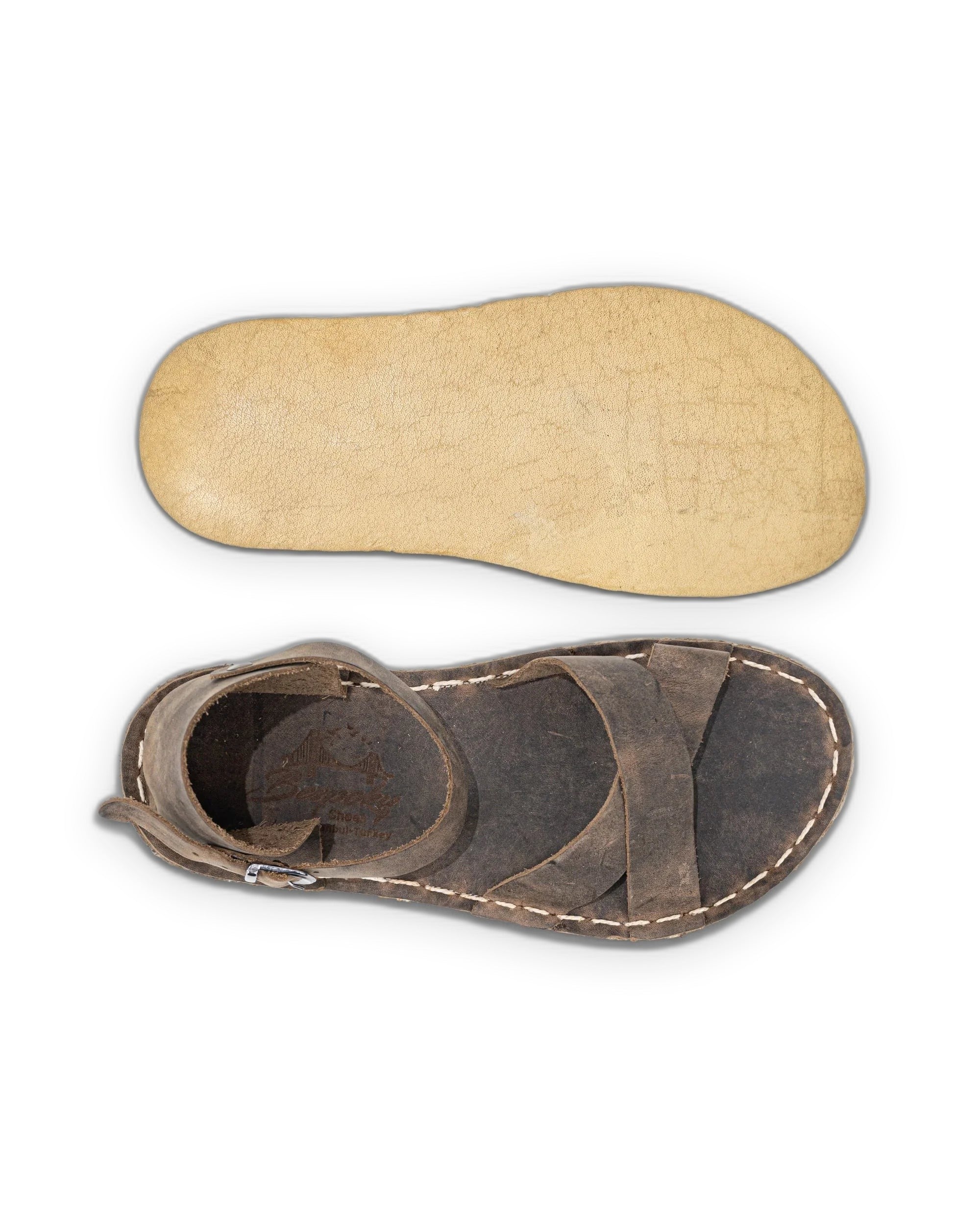 Detail Leather Barefoot Sandal - Handcrafted Calf Leather Turkey | Bespoky