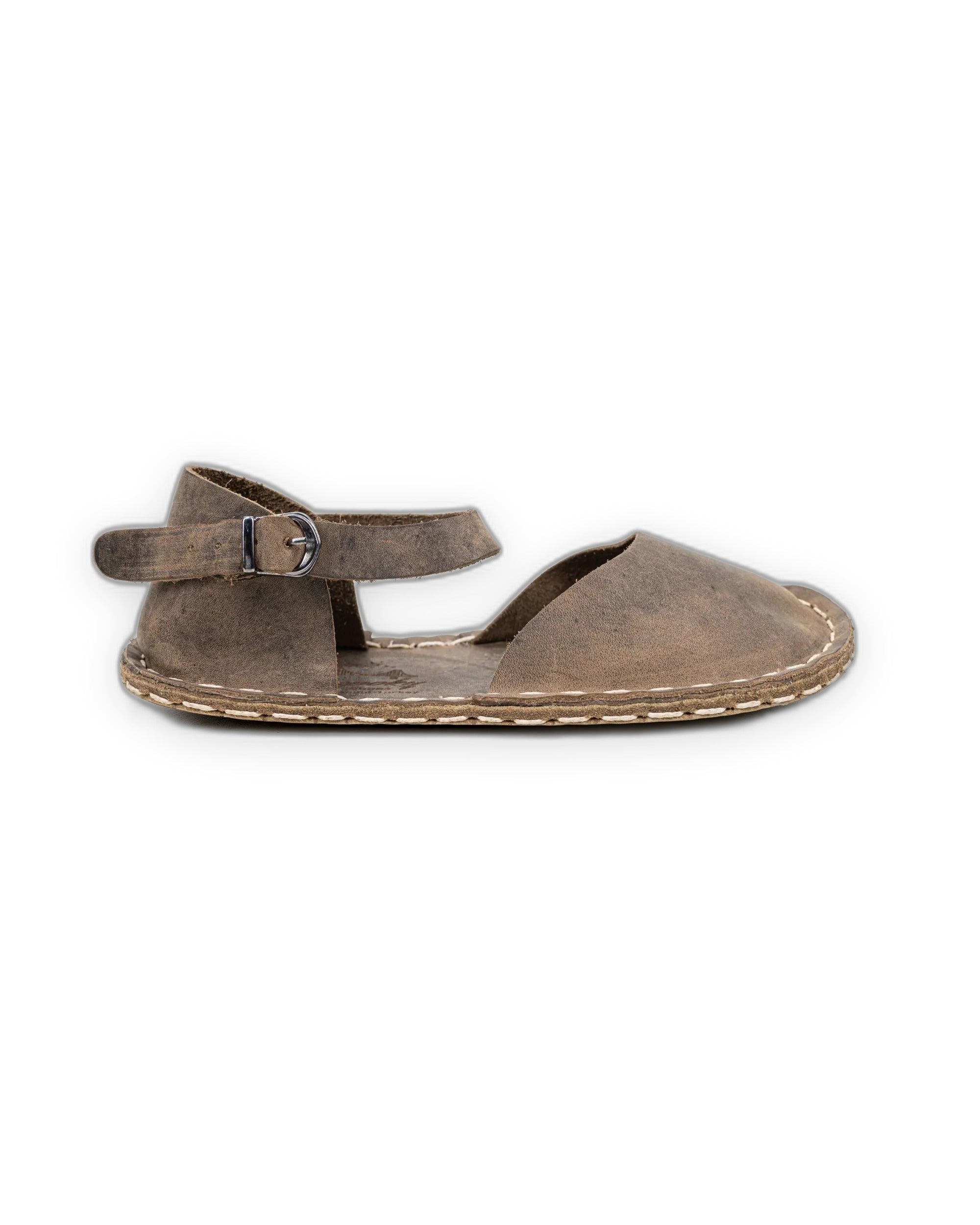 Side view Leather Barefoot Sandal - Calf Leather Zero Drop | Bespoky