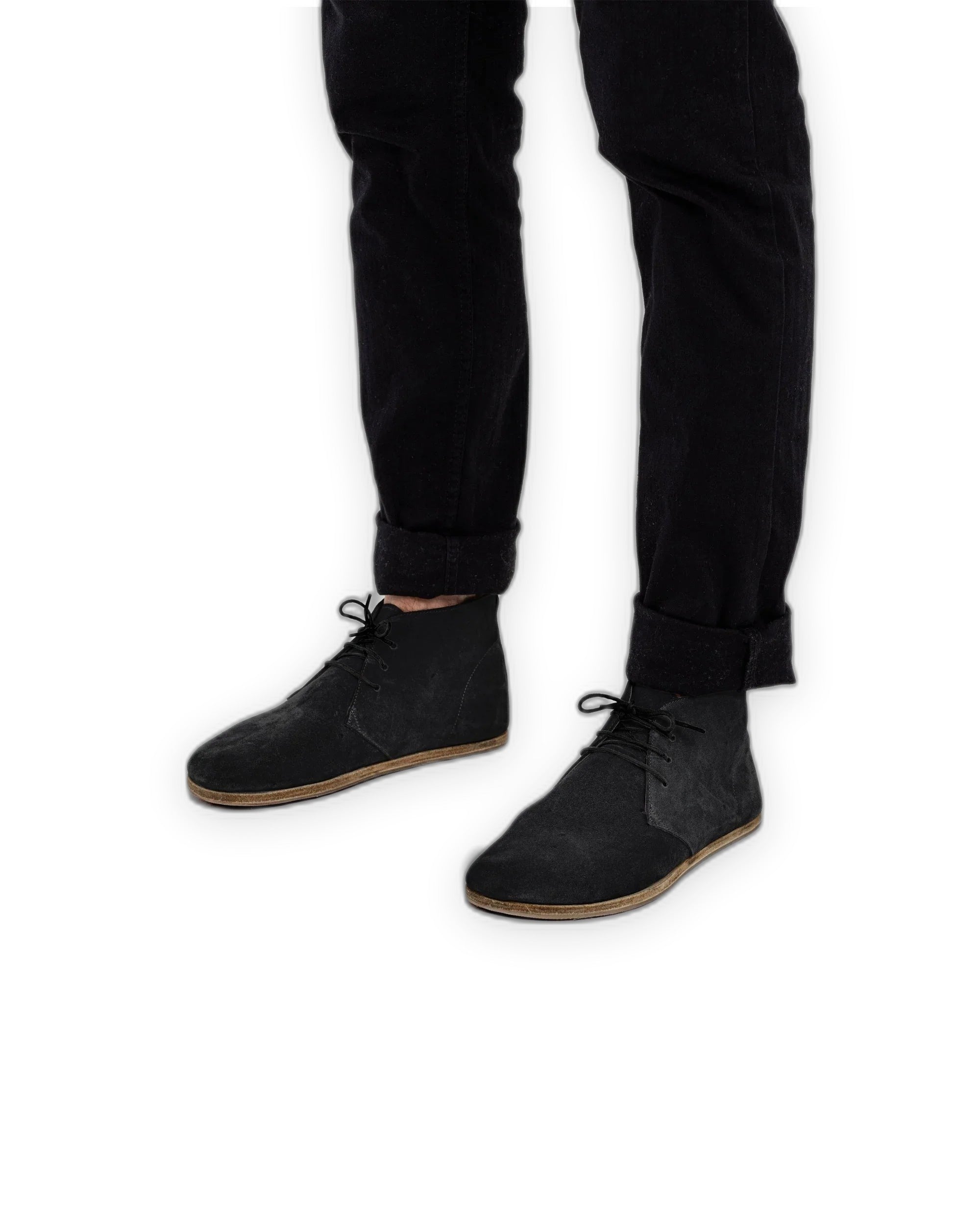 Detail Black Suede Ankle Boots - Handcrafted Calf Leather Turkey | Bespoky