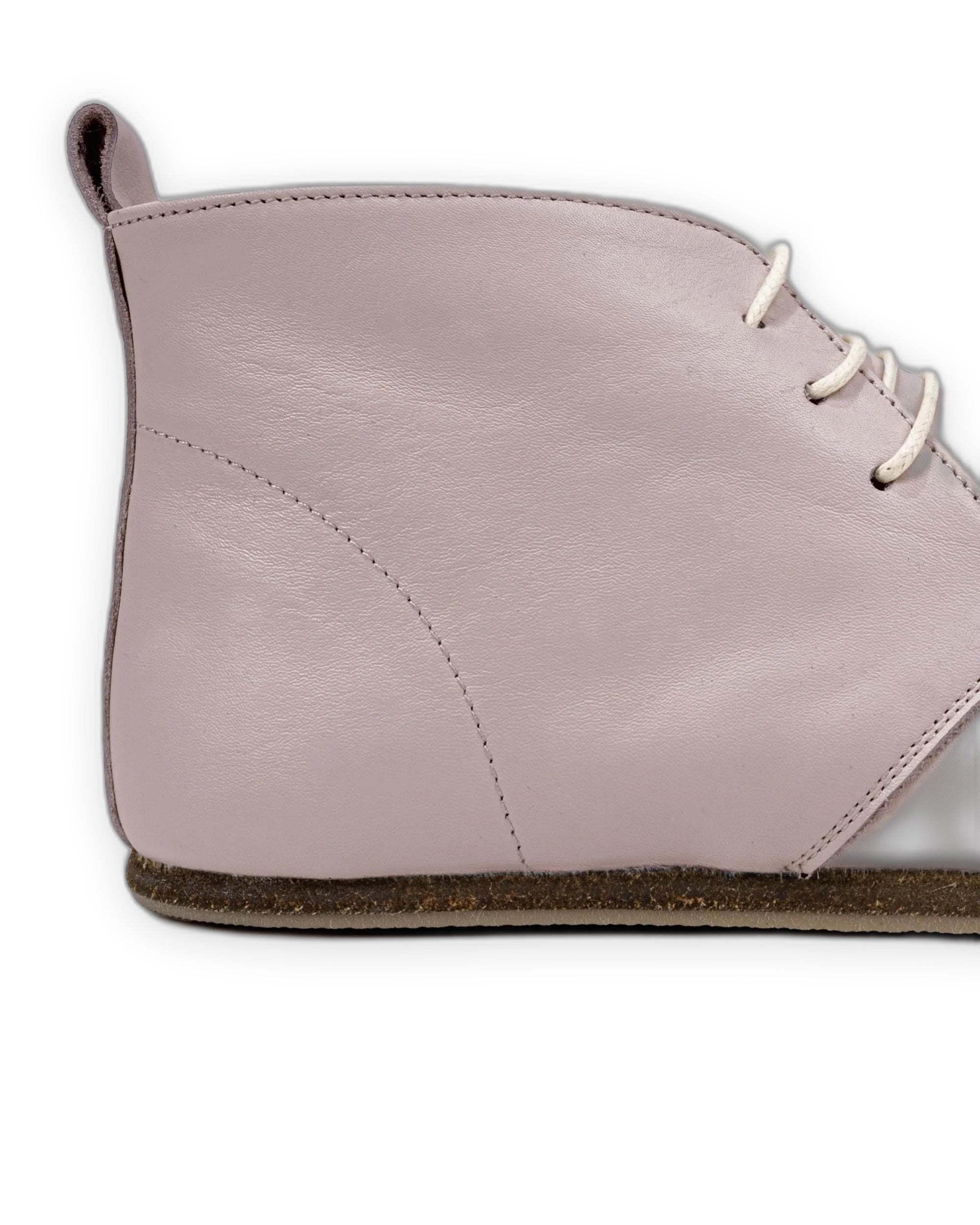 Side view Pink Ankle Boots - Calf Leather Zero Drop | Bespoky