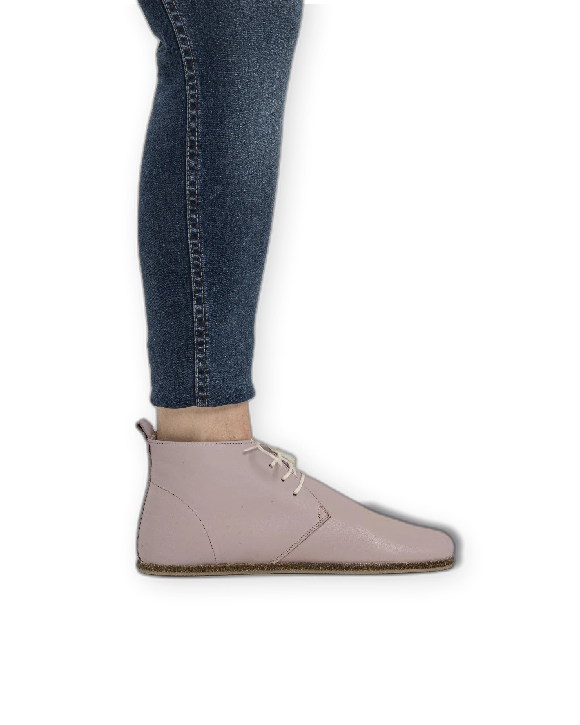 Detail Pink Ankle Boots - Handcrafted Calf Leather Turkey | Bespoky