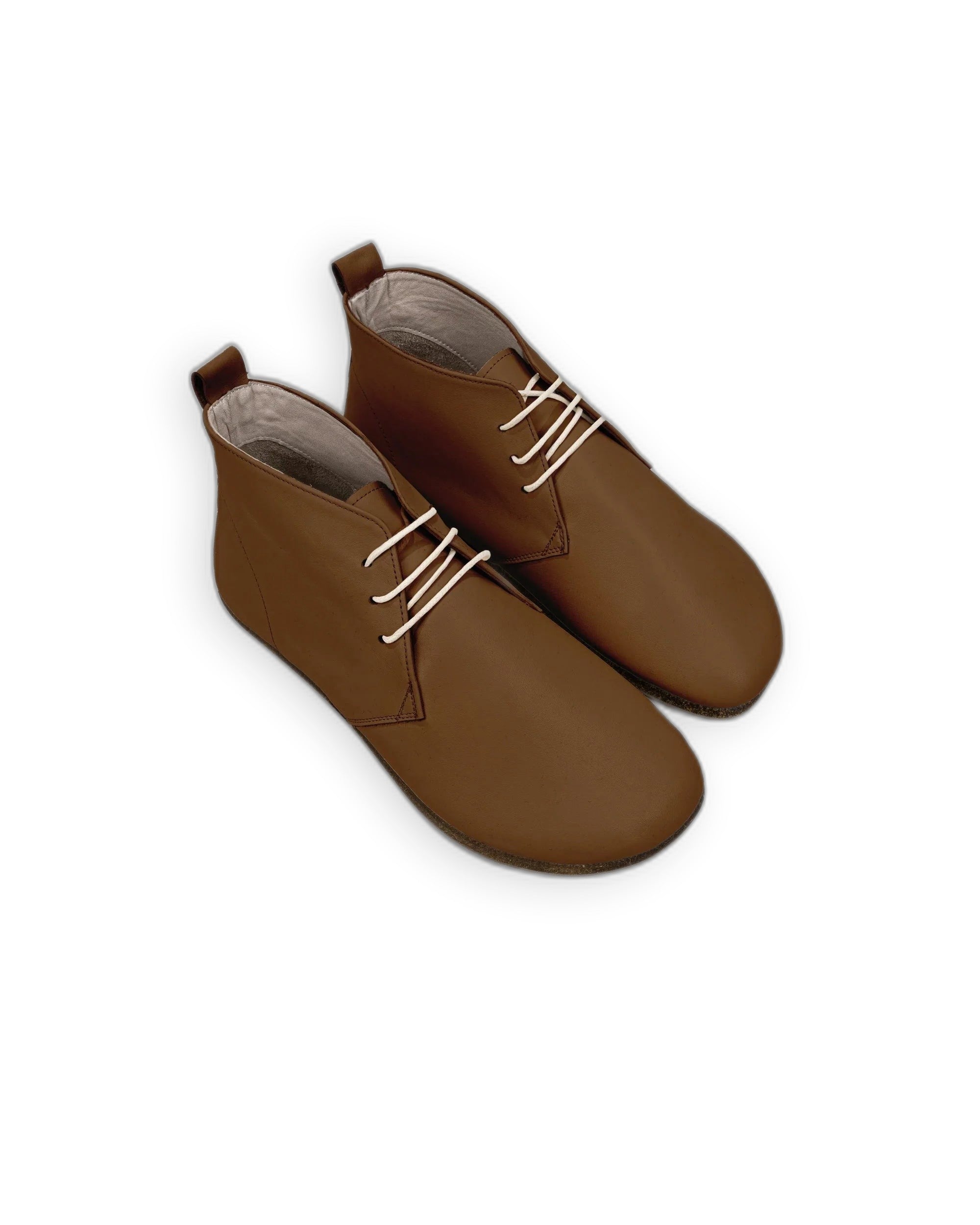 Men's Tan Ankle Boots - Handcrafted Calf Leather Wide Toe Box | Bespoky