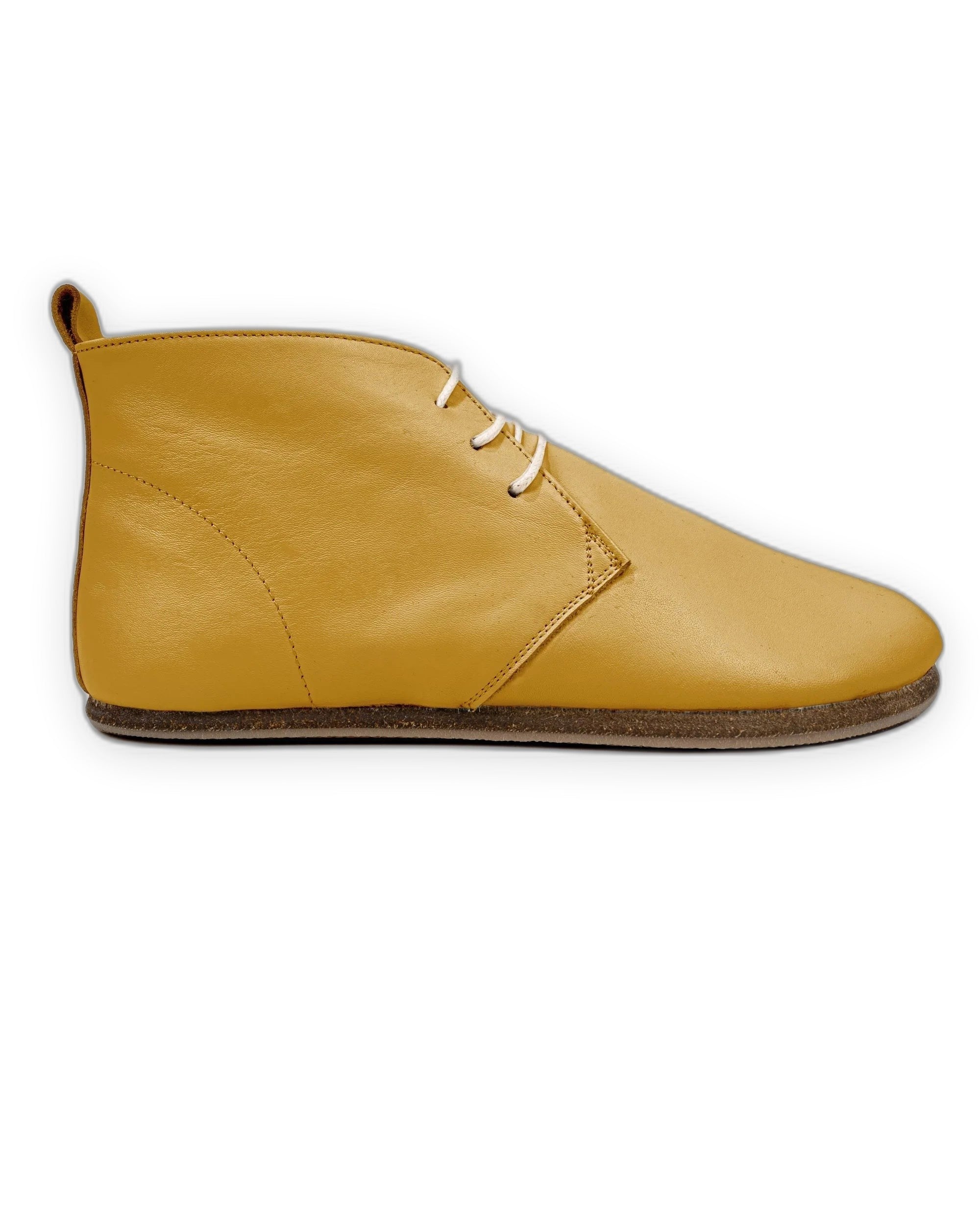 Top view Mustard Ankle Boots - Handcrafted Calf Leather | Bespoky