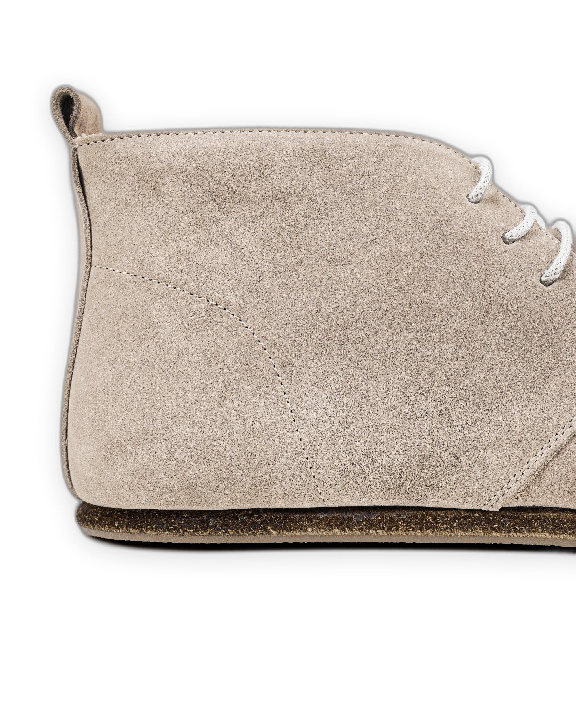 Detail Beige Nubuck Ankle Boots - Handcrafted Calf Leather Turkey | Bespoky