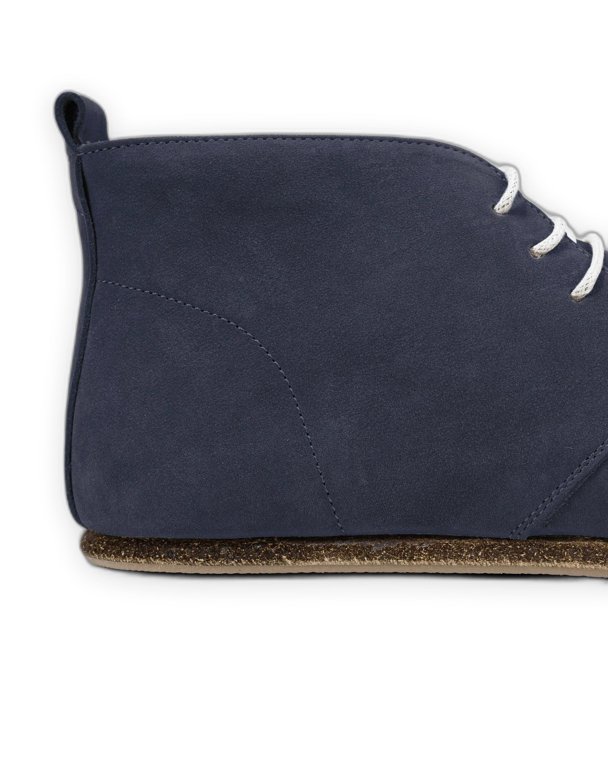 Detail Navy Nubuck Ankle Boots - Handcrafted Calf Leather Turkey | Bespoky