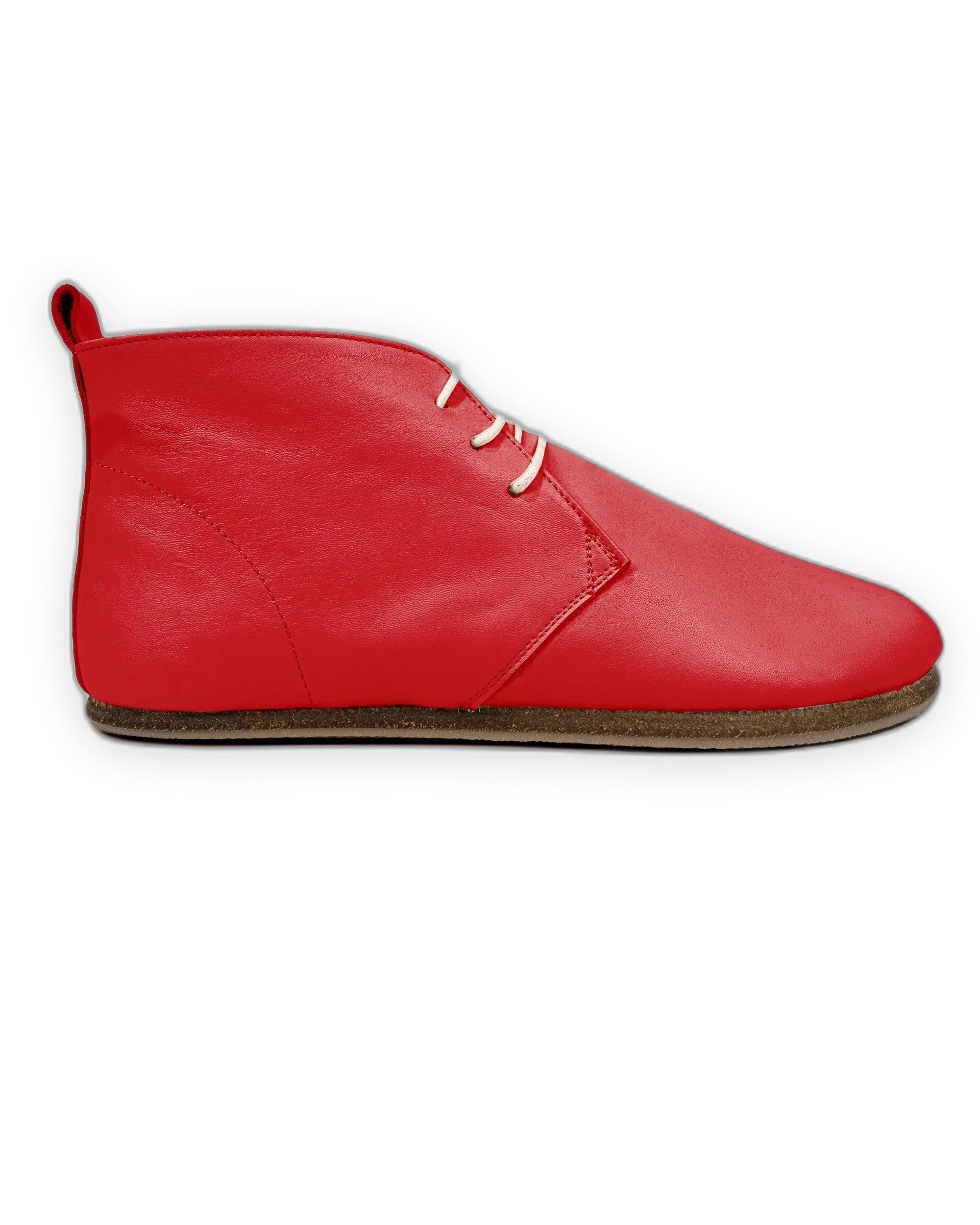 Top view Red Ankle Boots - Handcrafted Calf Leather | Bespoky