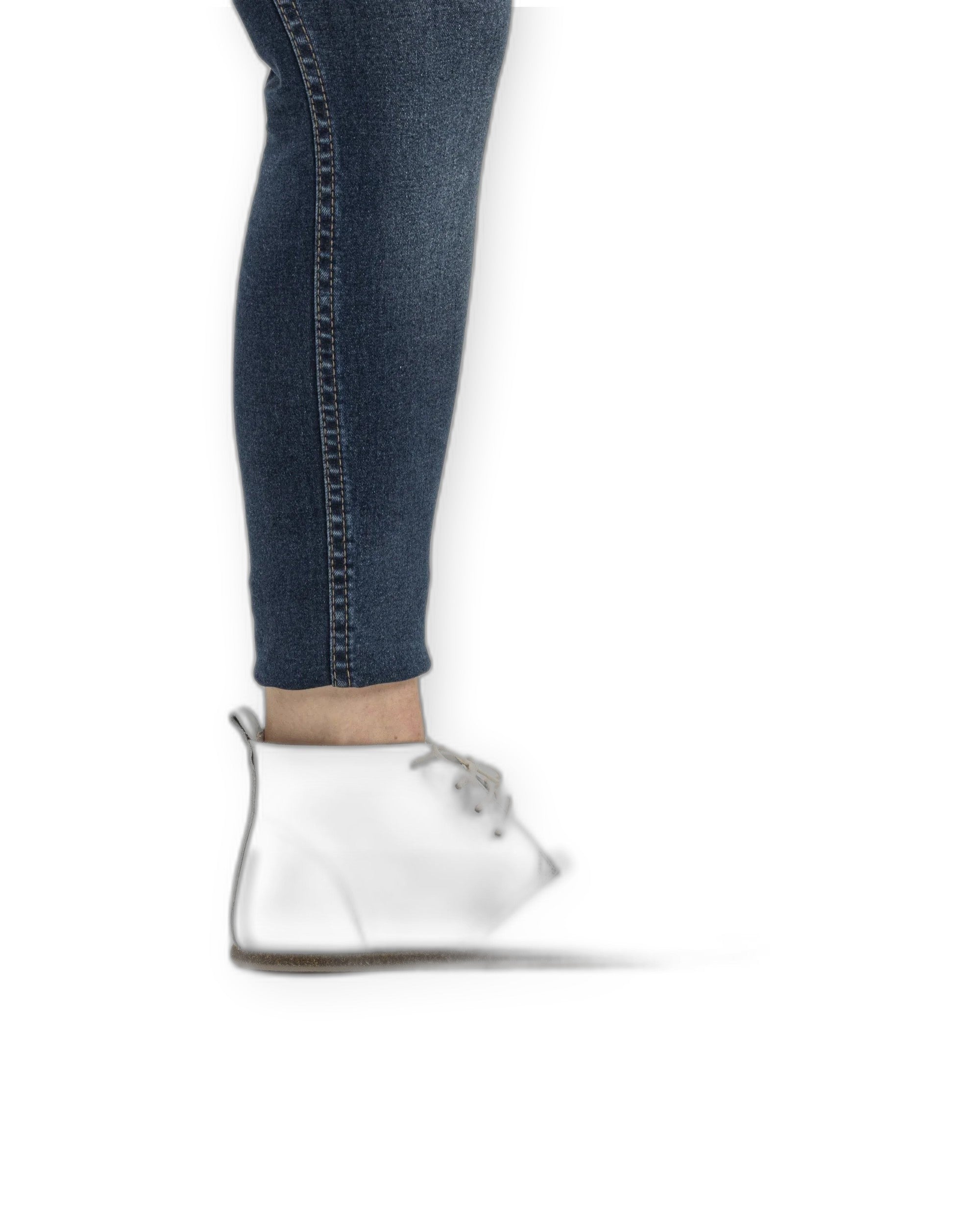 Detail White Ankle Boots - Handcrafted Calf Leather Turkey | Bespoky
