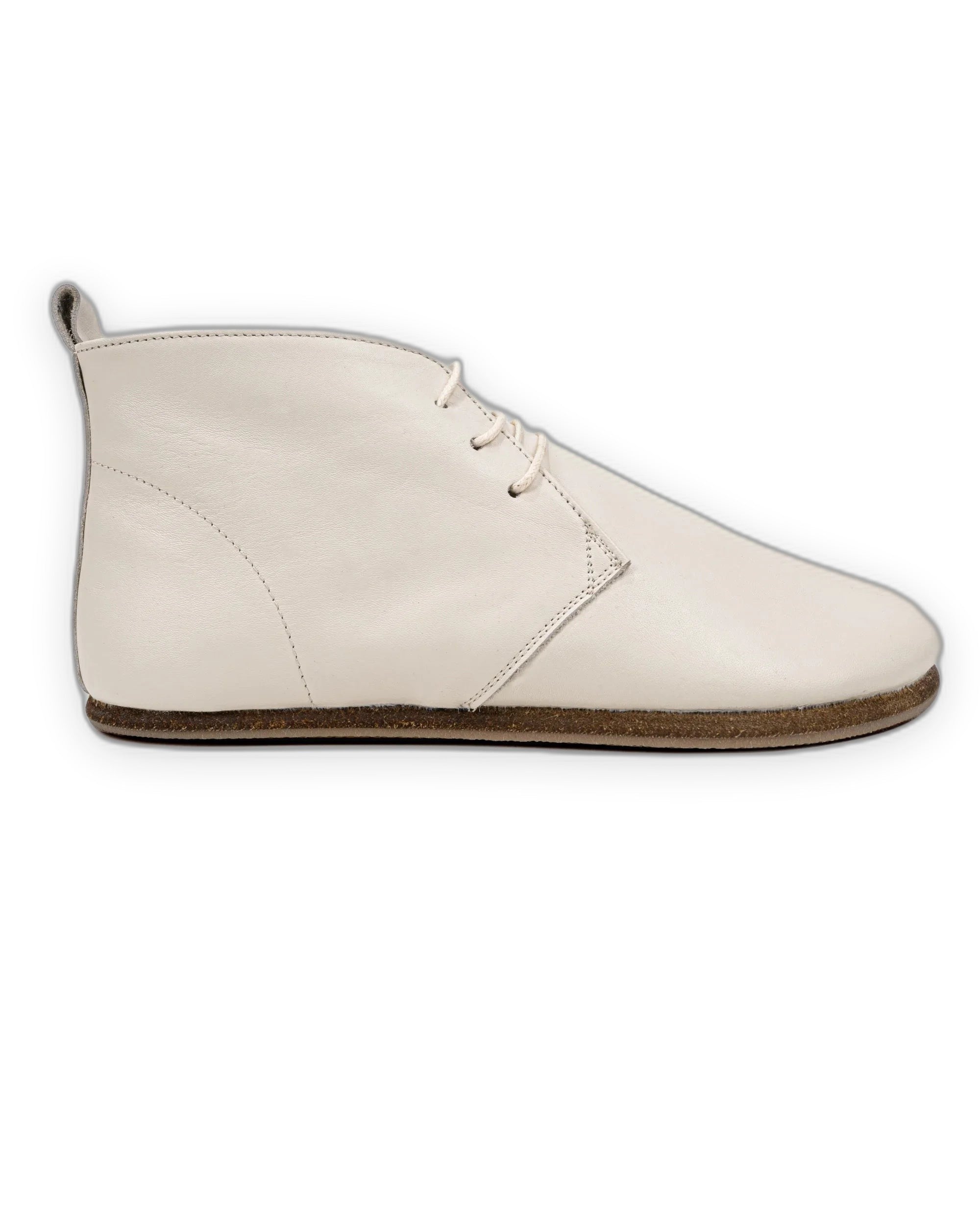 Sole detail Cream Ankle Boots - Zero Drop Calf Leather | Bespoky