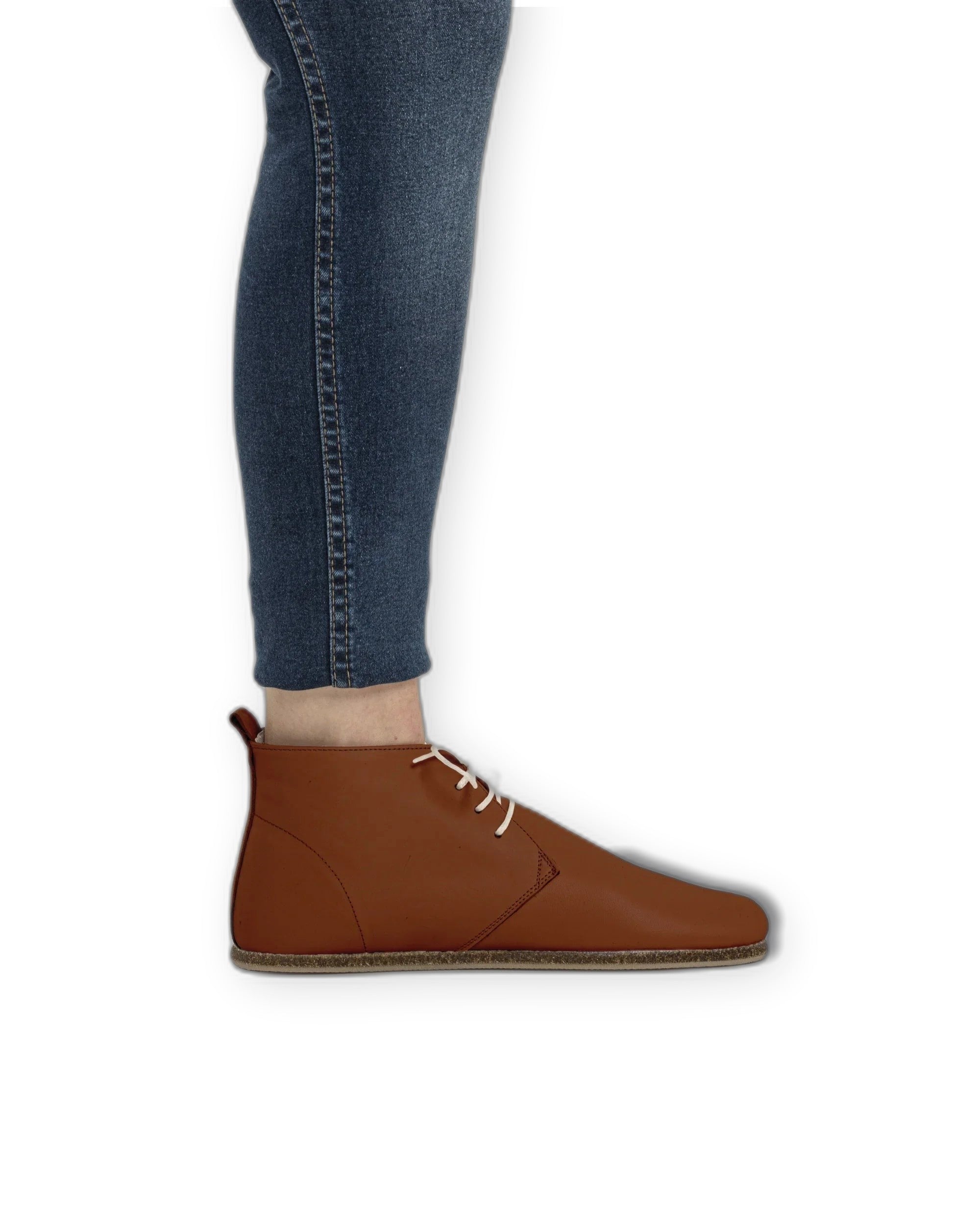 Back view Dark Brown Ankle Boots - Calf Leather Handcrafted | Bespoky