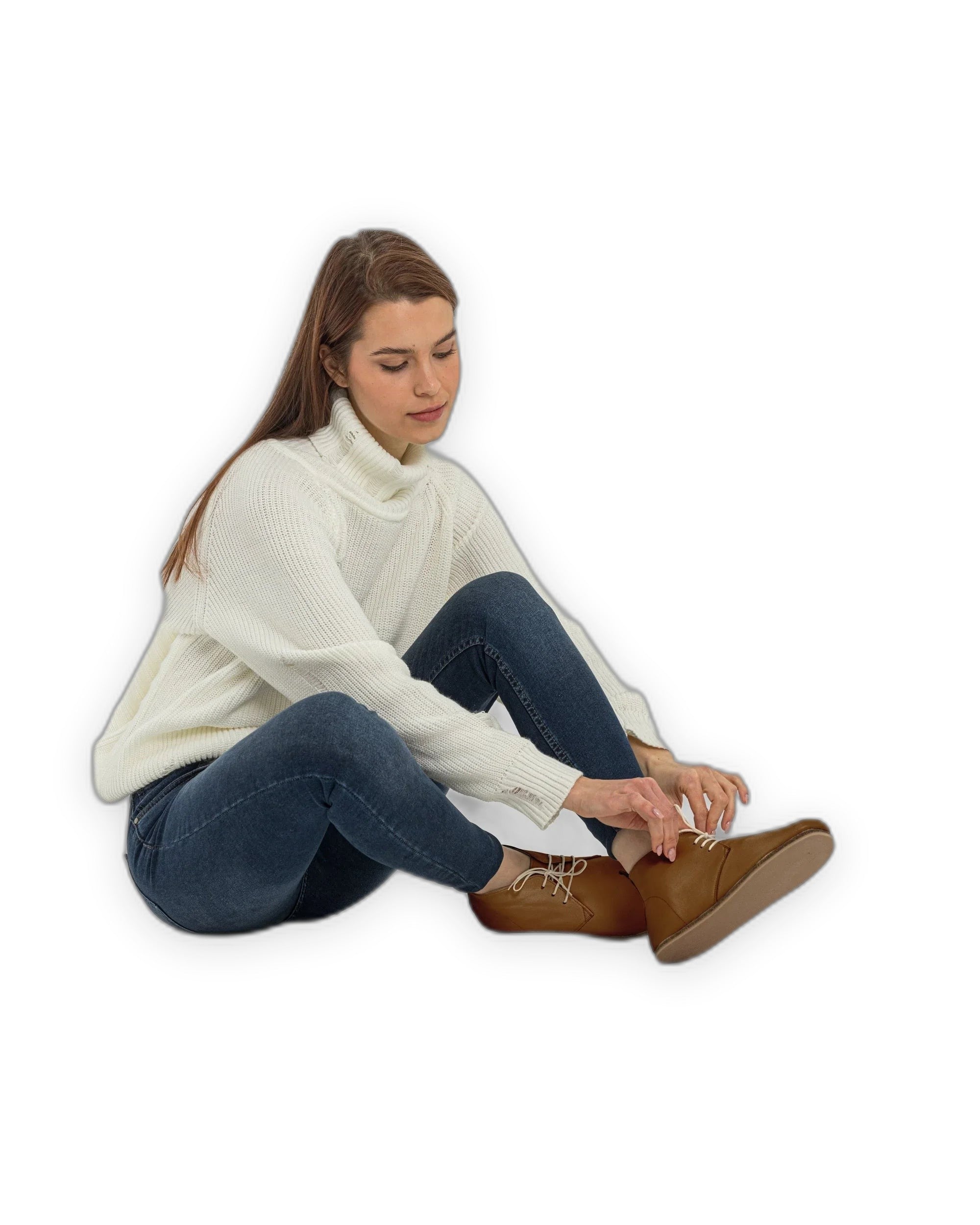 Sole detail Dark Tan Ankle Boots - Zero Drop Calf Leather | Bespoky