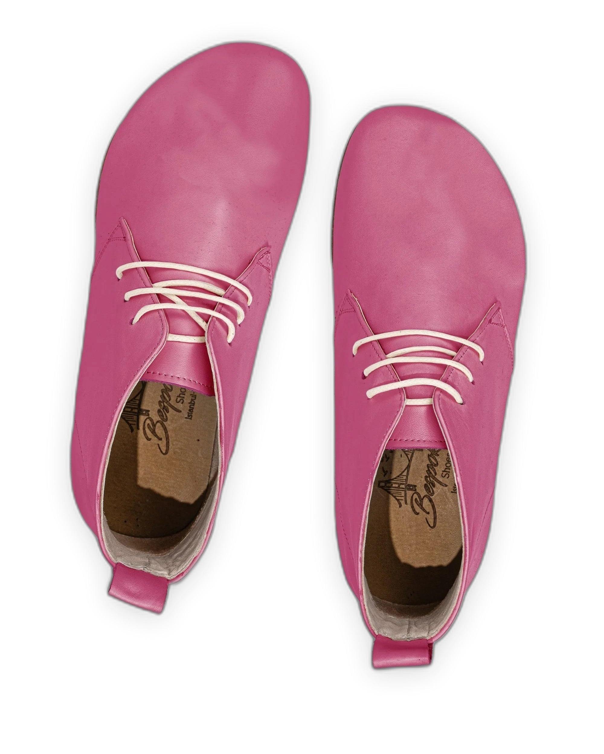 Side view Fuchsia Ankle Boots - Calf Leather Zero Drop | Bespoky