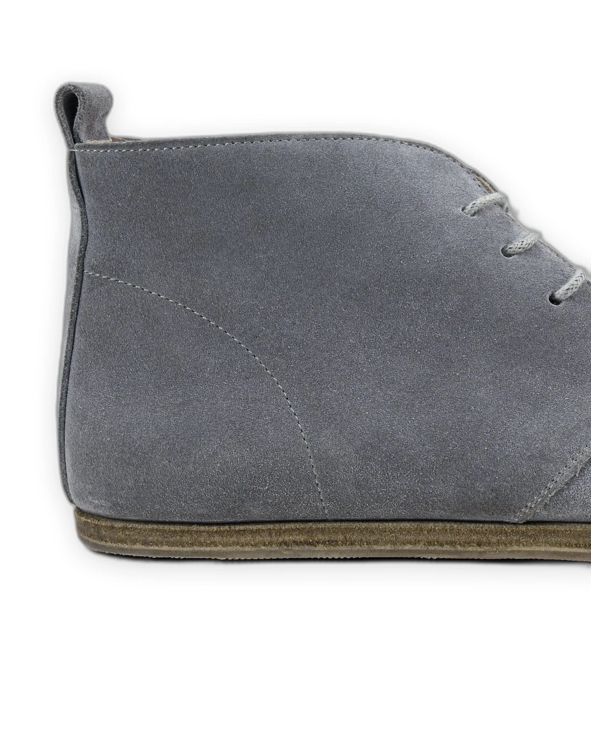 Top view Grey Suede Ankle Boots - Handcrafted Calf Leather | Bespoky