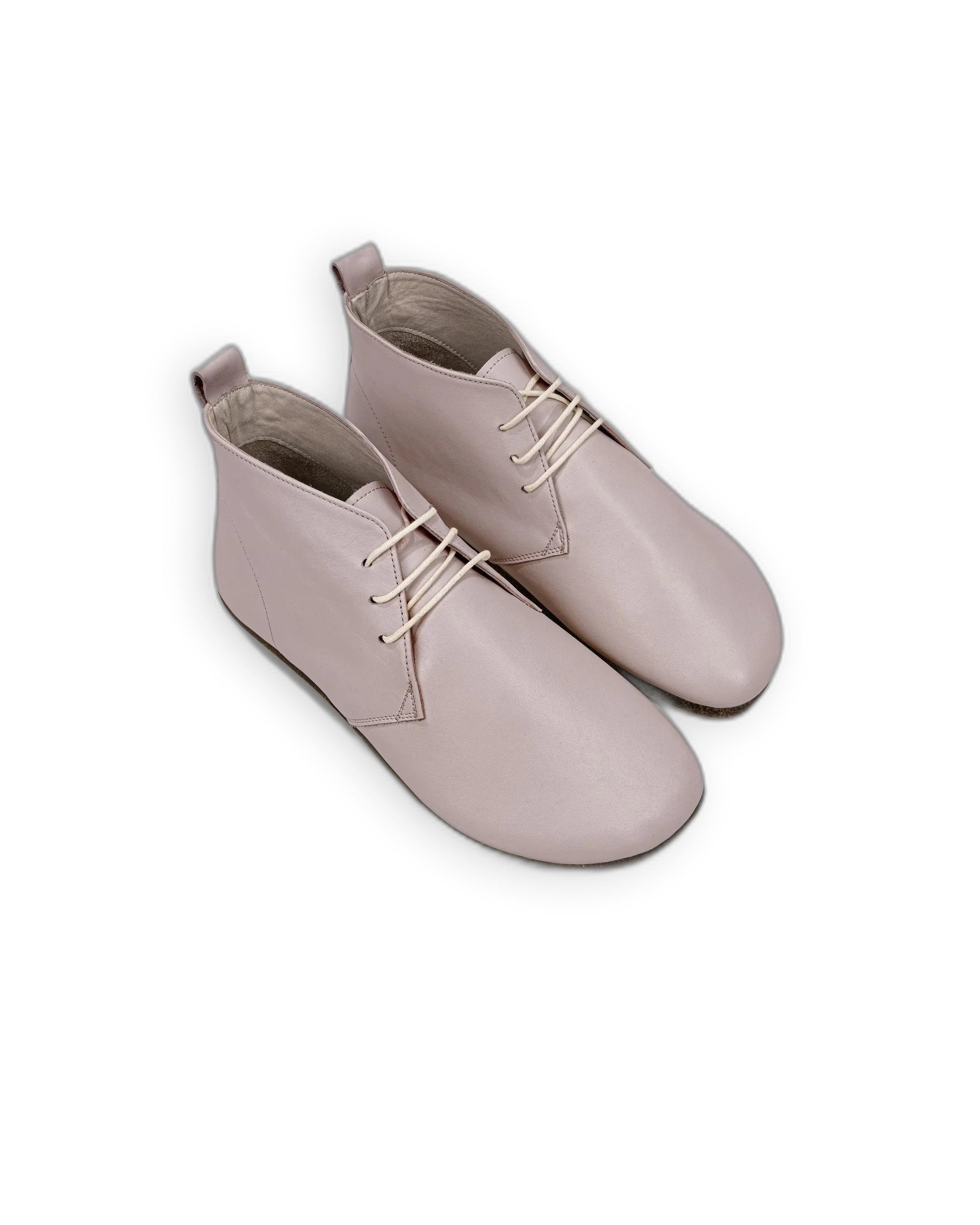 Women's Pink Ankle Boots - Handcrafted Calf Leather Wide Toe Box | Bespoky