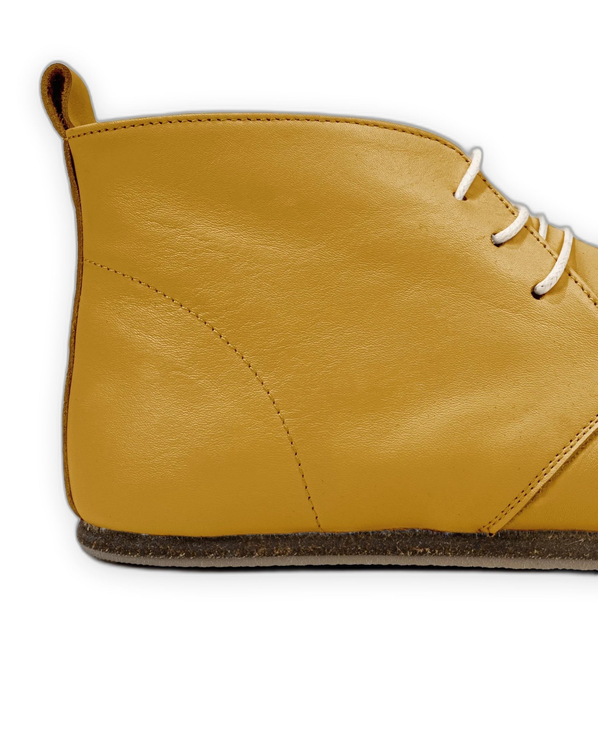 Detail Mustard Ankle Boots - Handcrafted Calf Leather Turkey | Bespoky