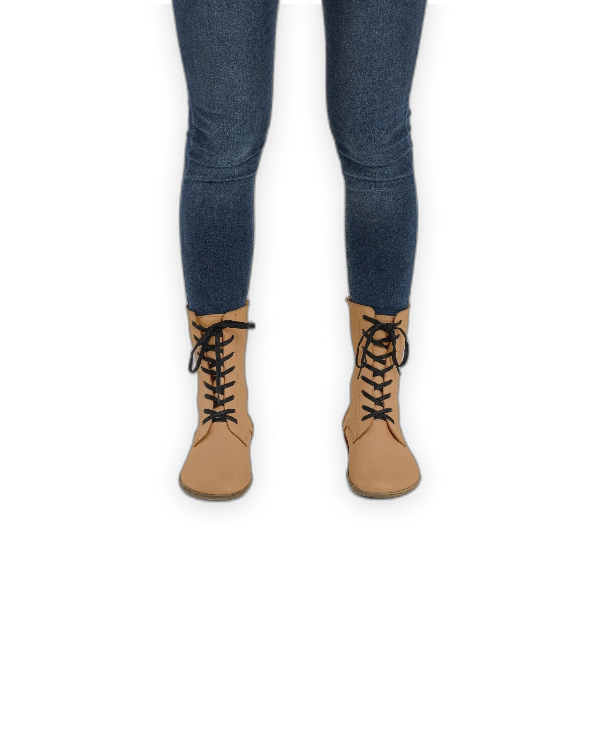 Pair Undyed Barefoot Boot - Barefoot Wide Toe Calf Leather | Bespoky