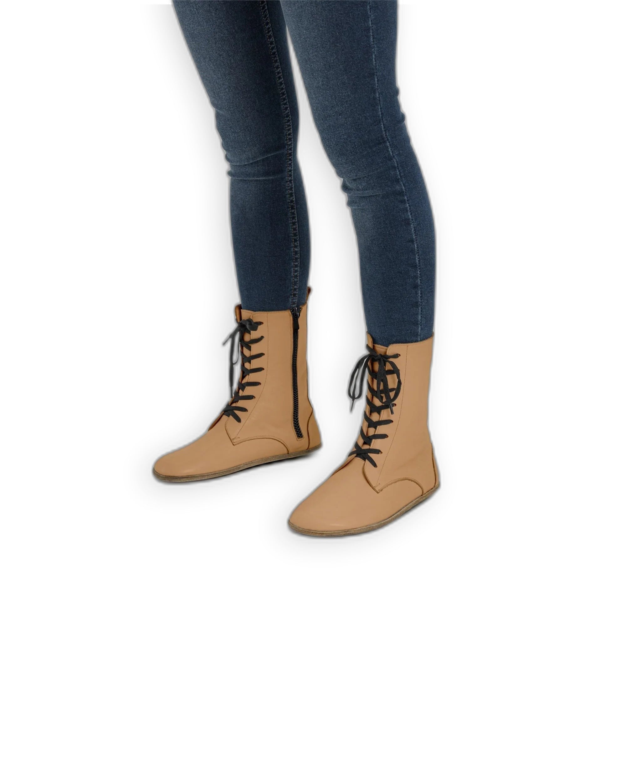 Back view Undyed Barefoot Boot - Calf Leather Handcrafted | Bespoky