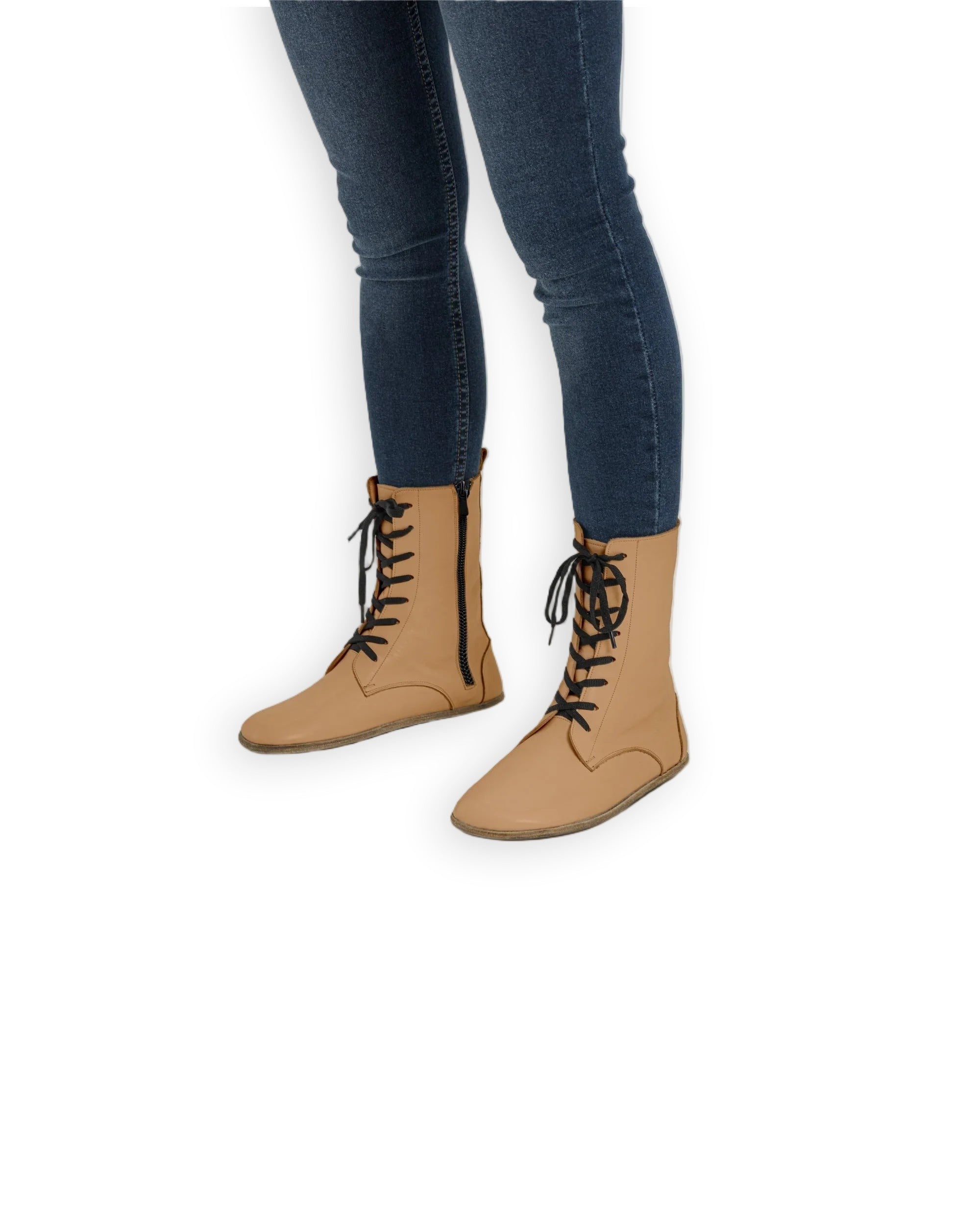 Women's Undyed Barefoot Boot - Handcrafted Calf Leather Wide Toe Box | Bespoky
