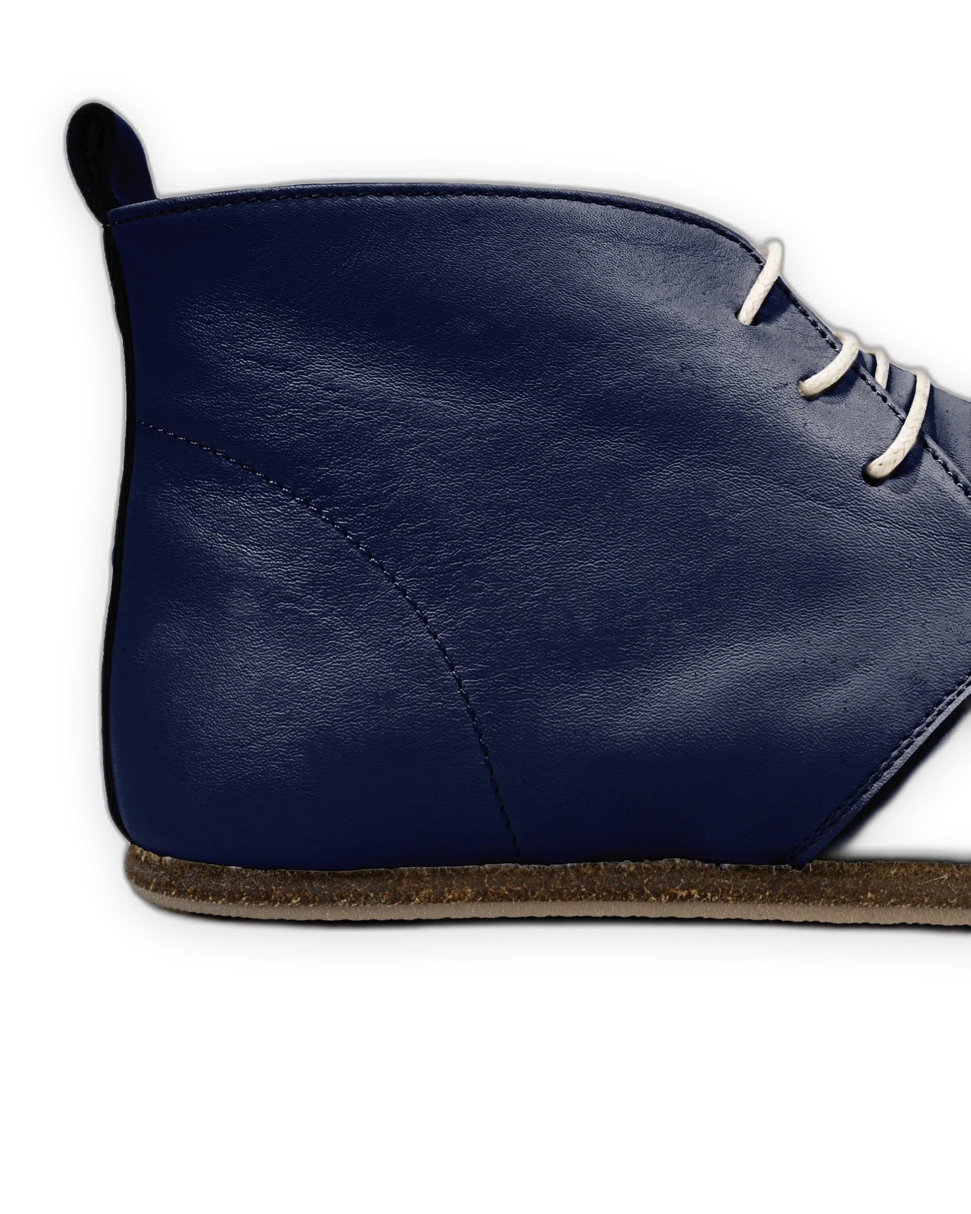 Detail Navy Blue Ankle Boots - Handcrafted Calf Leather Turkey | Bespoky