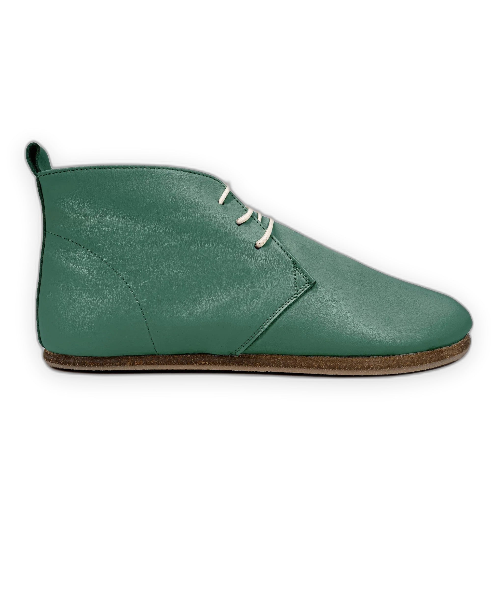Close-up calf leather - Green Ankle Boots Detail | Bespoky