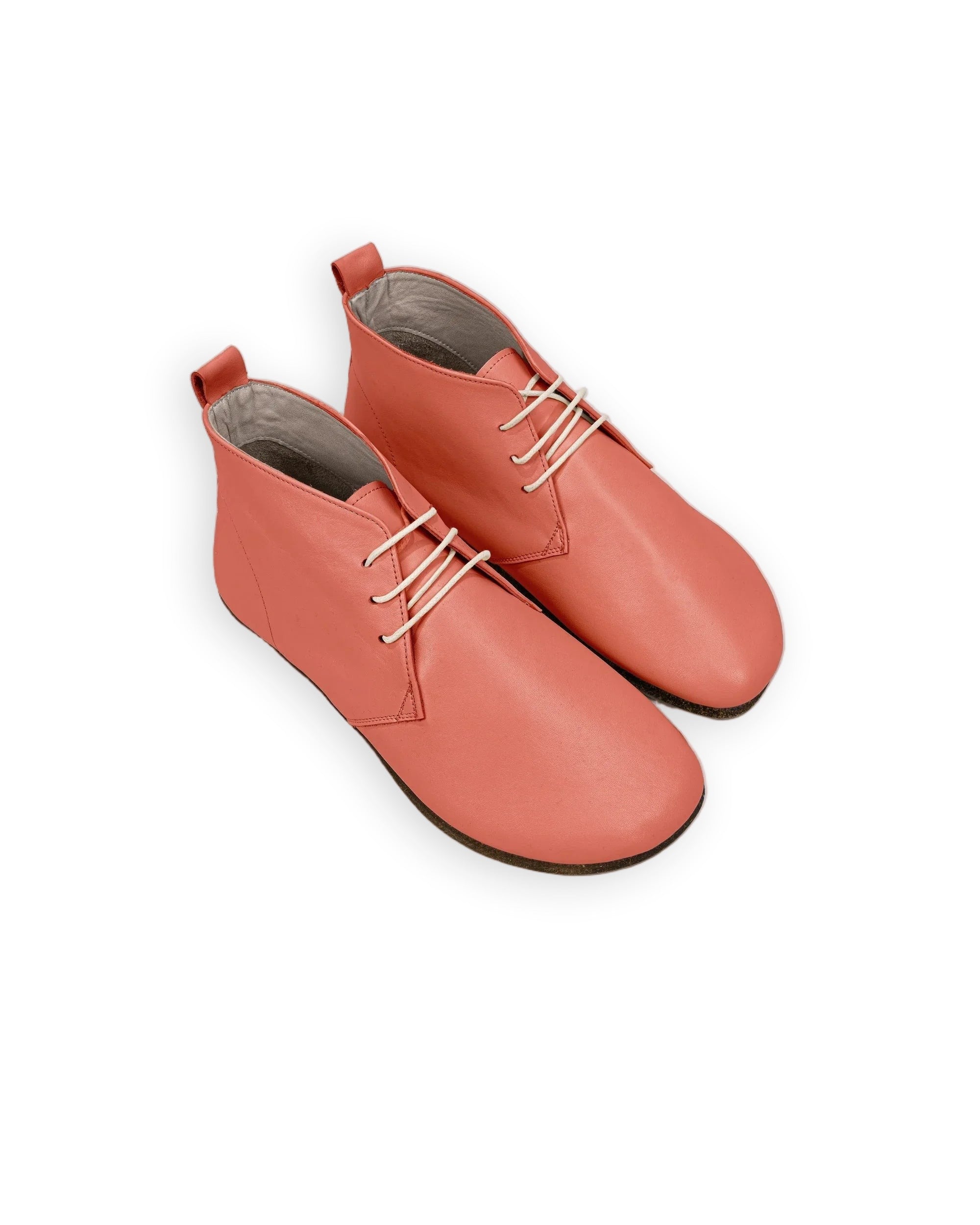 Women's Pomegranate Ankle Boots - Handcrafted Calf Leather Wide Toe Box | Bespoky