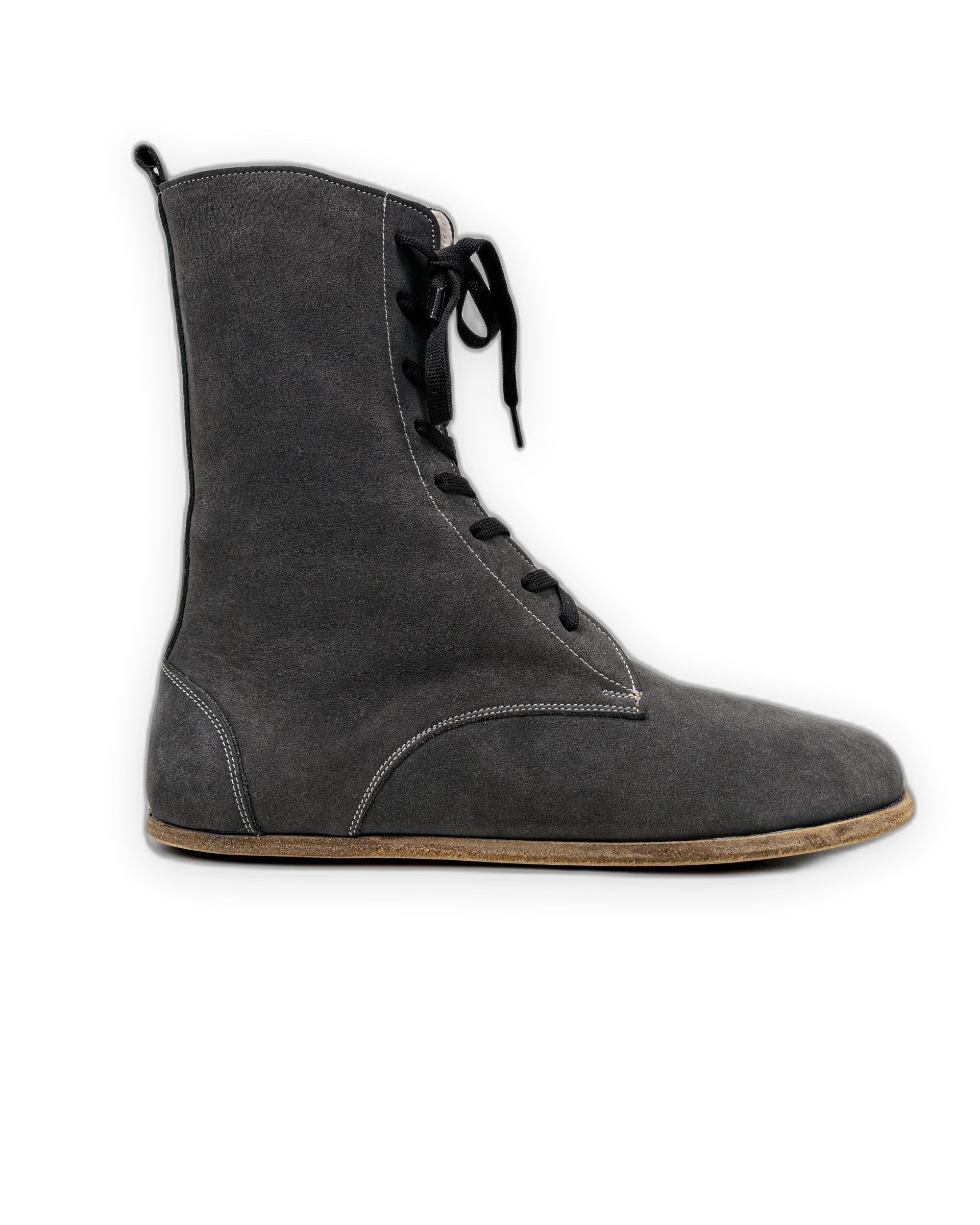 Side view Smoked Barefoot Boot - Calf Leather Zero Drop | Bespoky