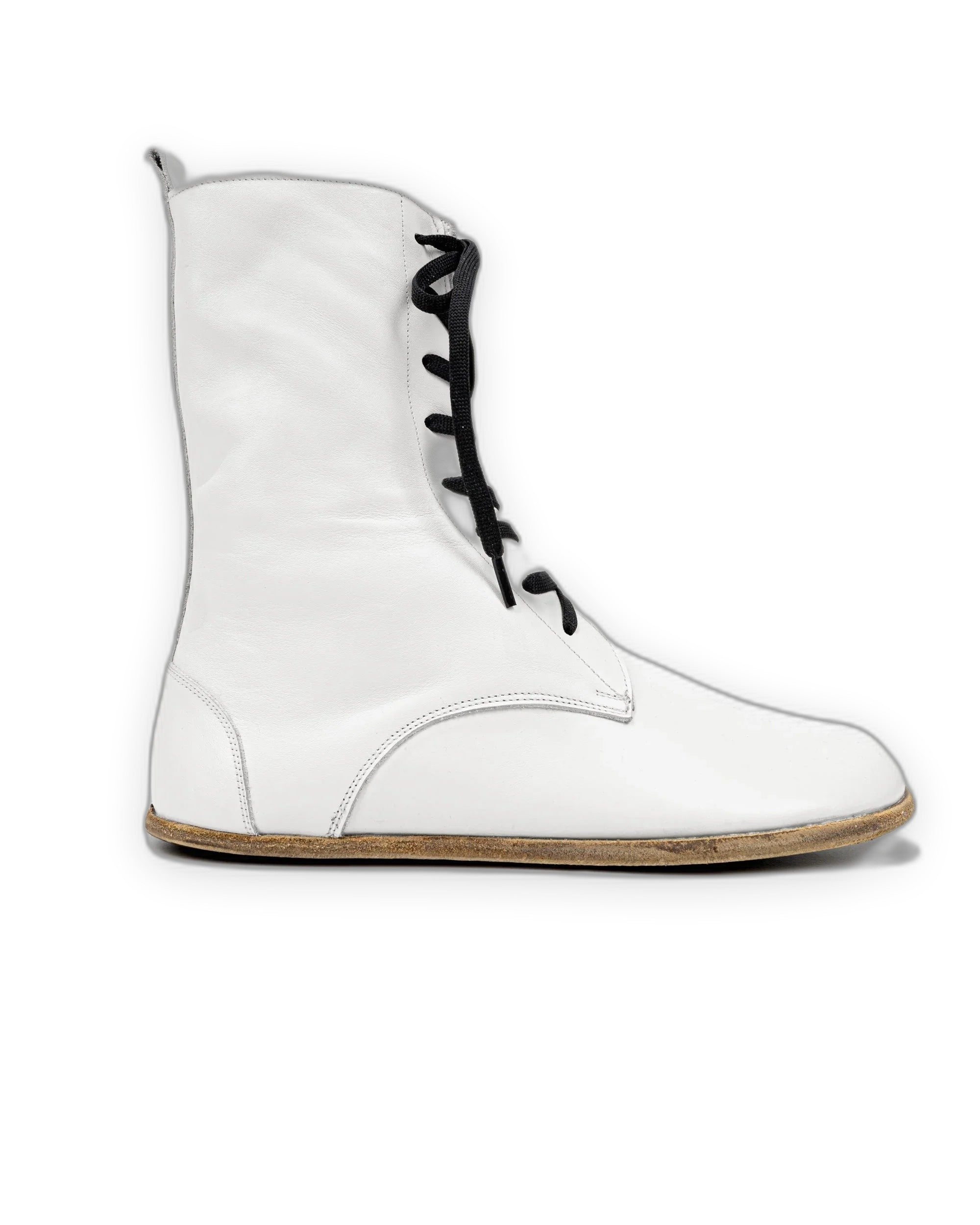 Women's White Barefoot Boot - Handcrafted Calf Leather Wide Toe Box | Bespoky