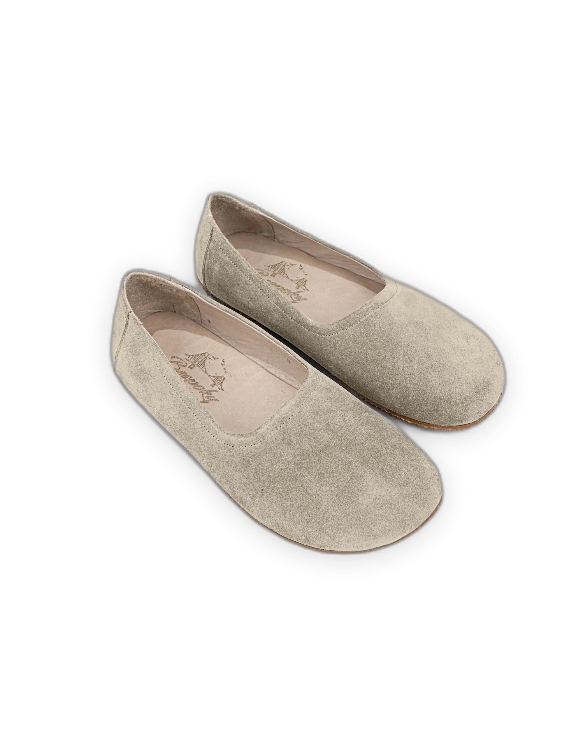 Women's Cream Ballet Flats - Handcrafted Calf Leather Wide Toe Box | Bespoky