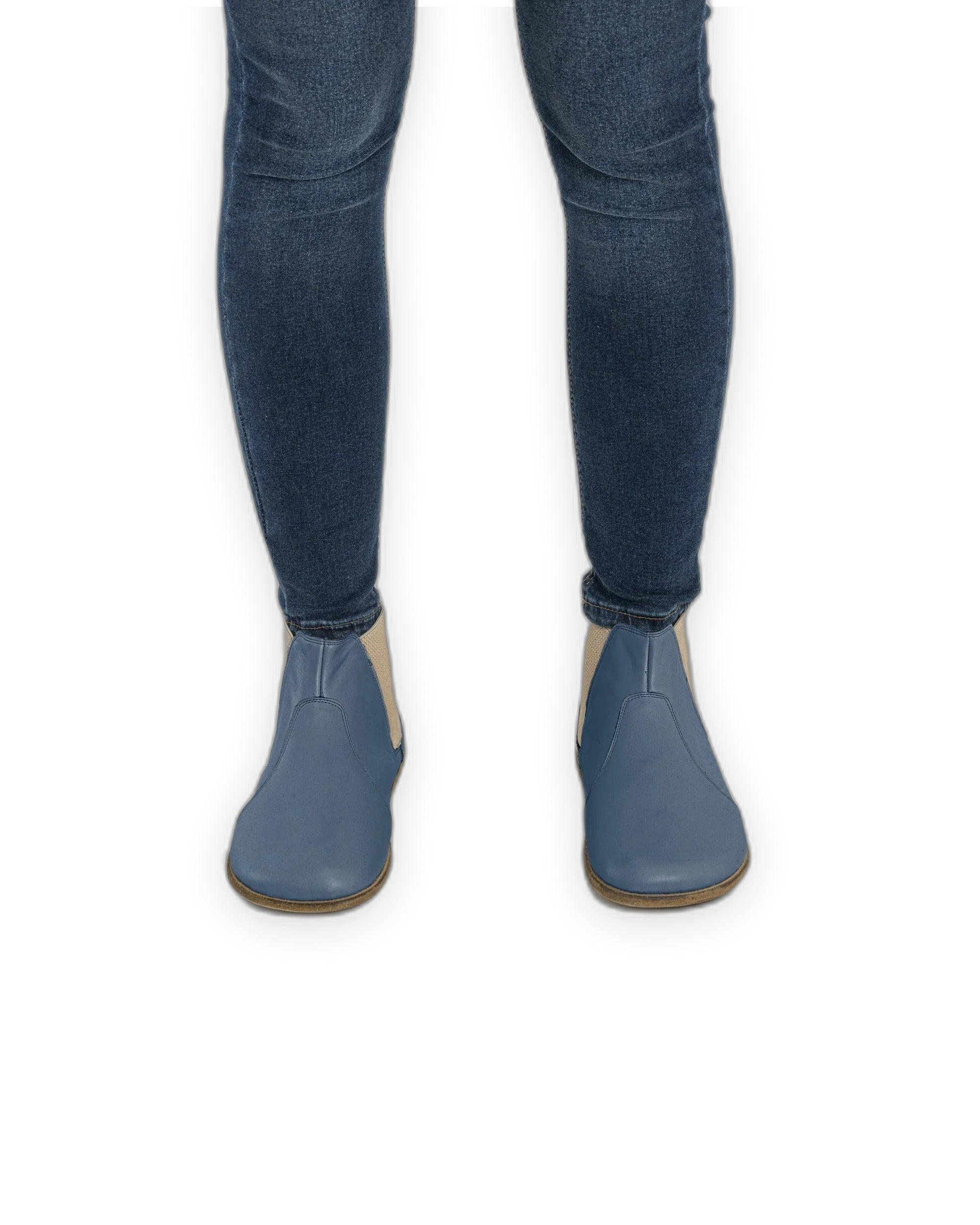 Close-up calf leather - Jean Blue Chelsea Boots Detail | Bespoky