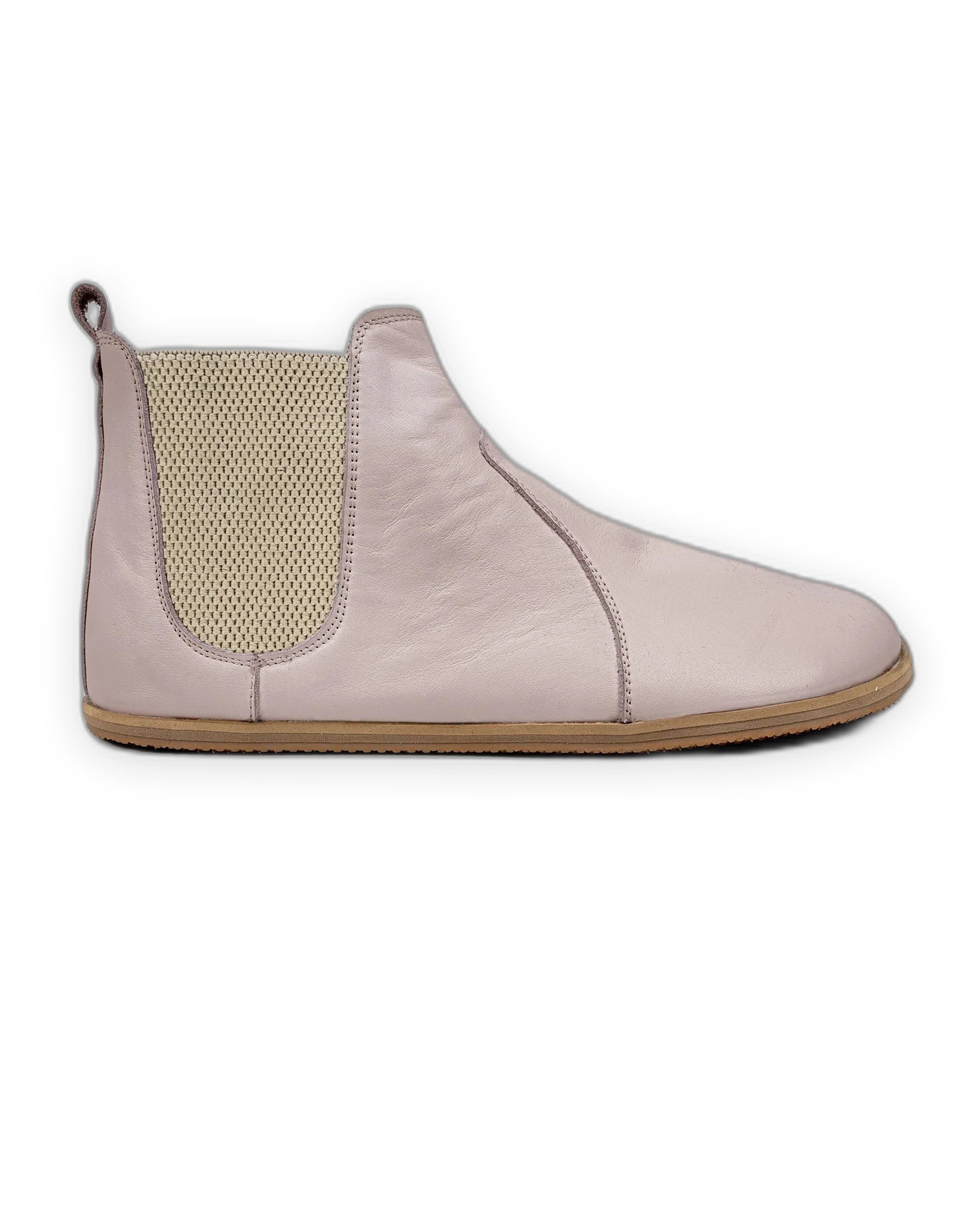 Pair Pink Chelsea Boots - Barefoot Wide Toe Calf Leather | Bespoky