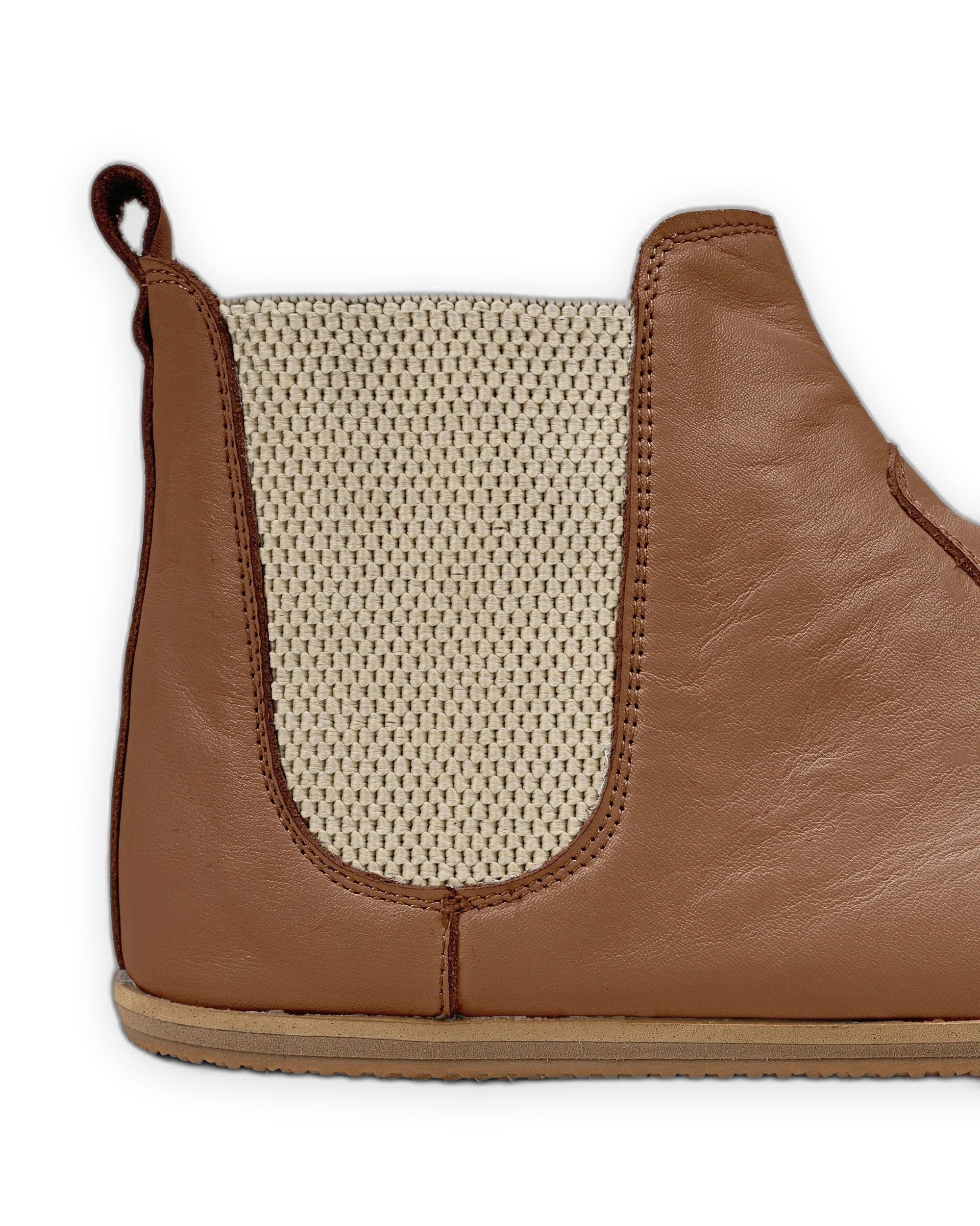 Side view Tan Chelsea Boots - Calf Leather Zero Drop | Bespoky