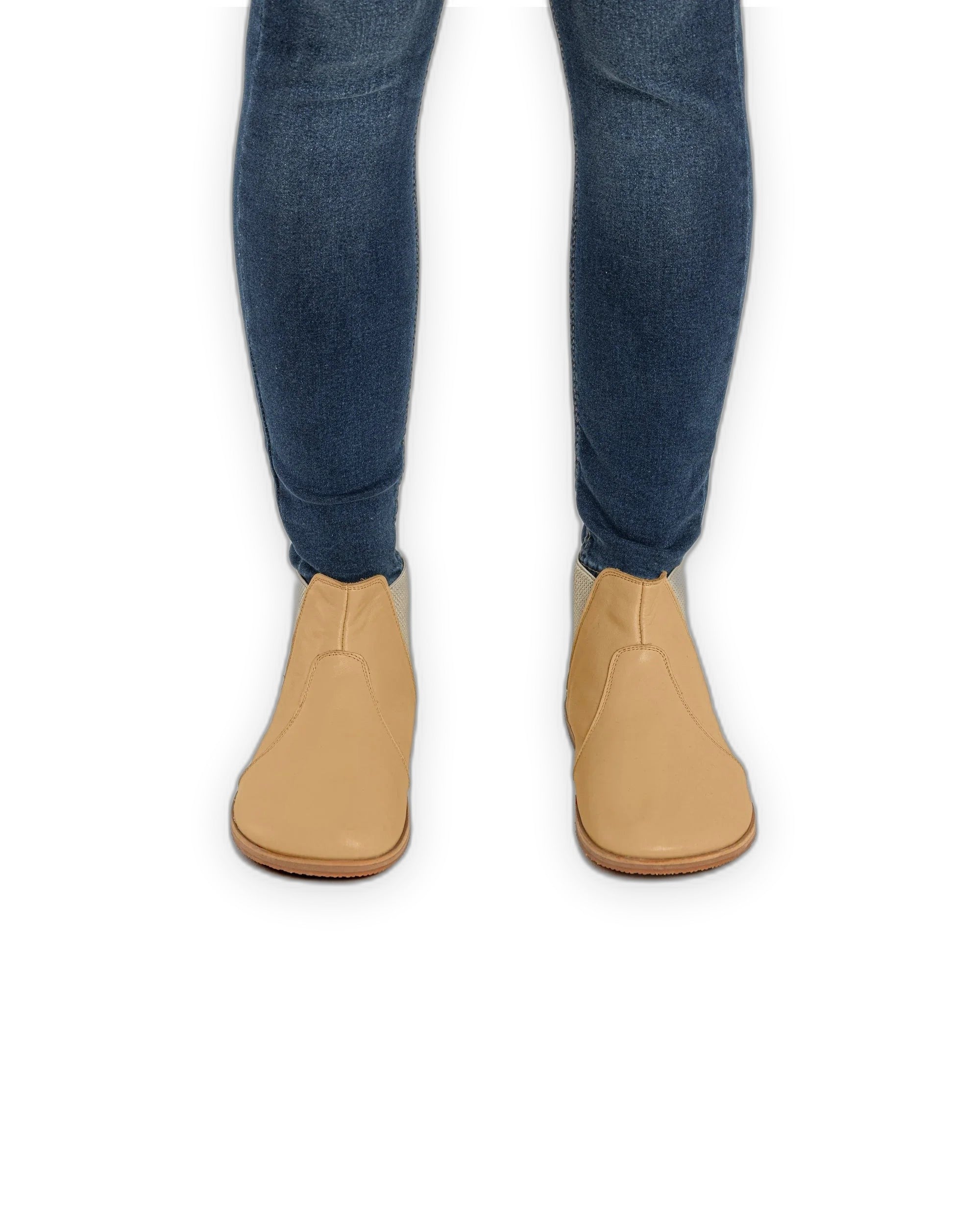 Back view Melon Yellow Chelsea Boots - Calf Leather Handcrafted | Bespoky