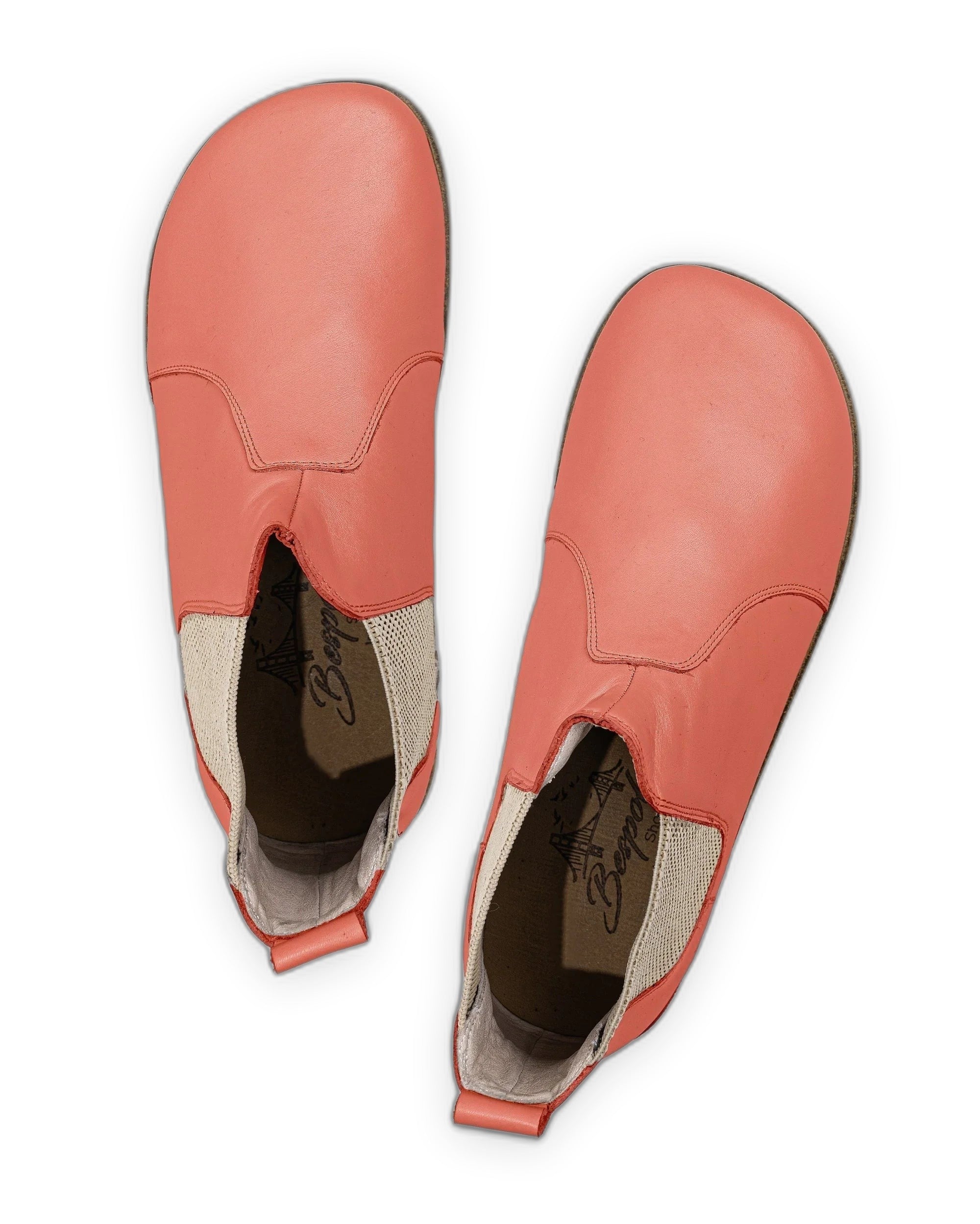 Side view Pomegranate Chelsea Boots - Calf Leather Zero Drop | Bespoky