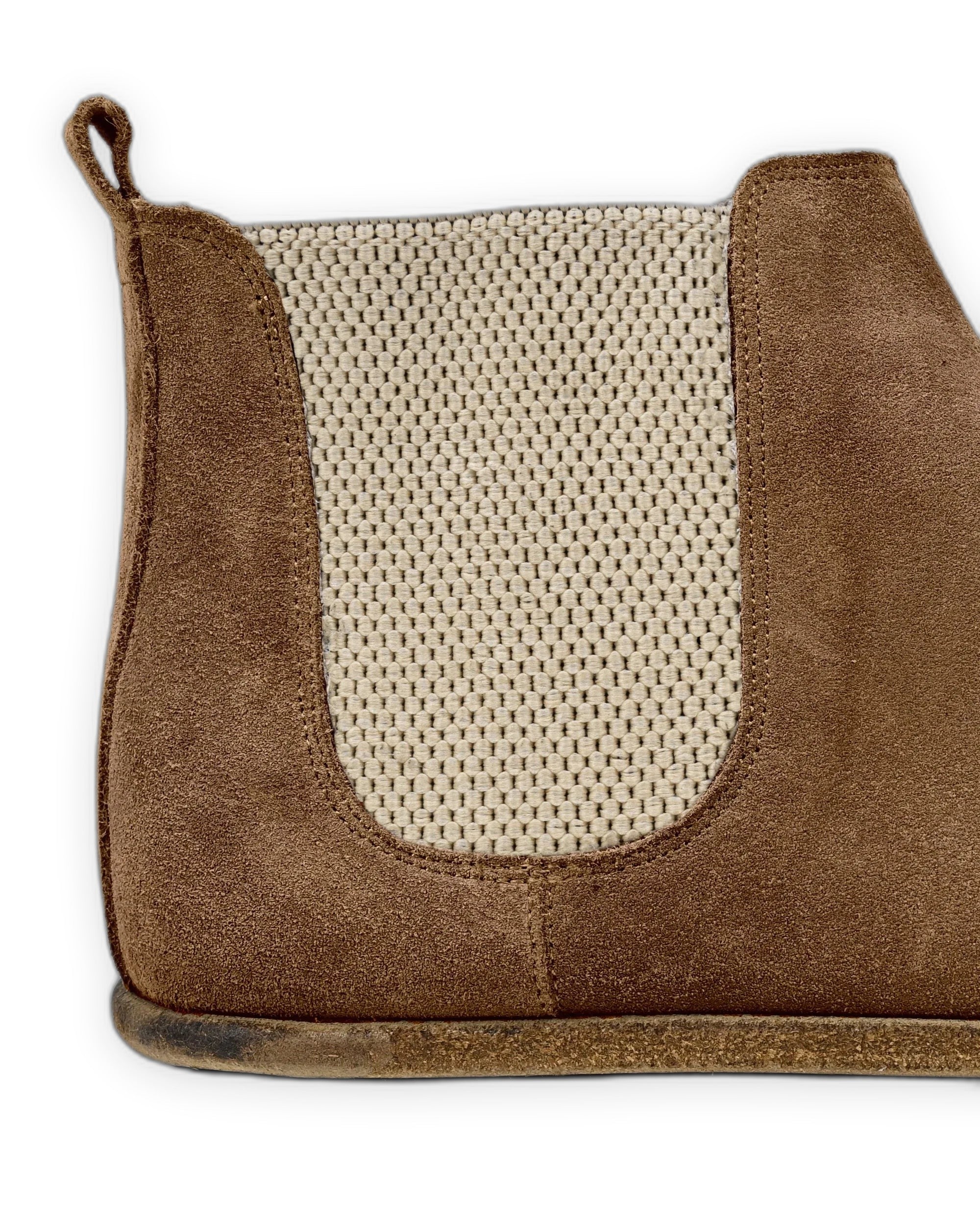 Top view Tan Suede Chelsea Boots - Handcrafted Calf Leather | Bespoky