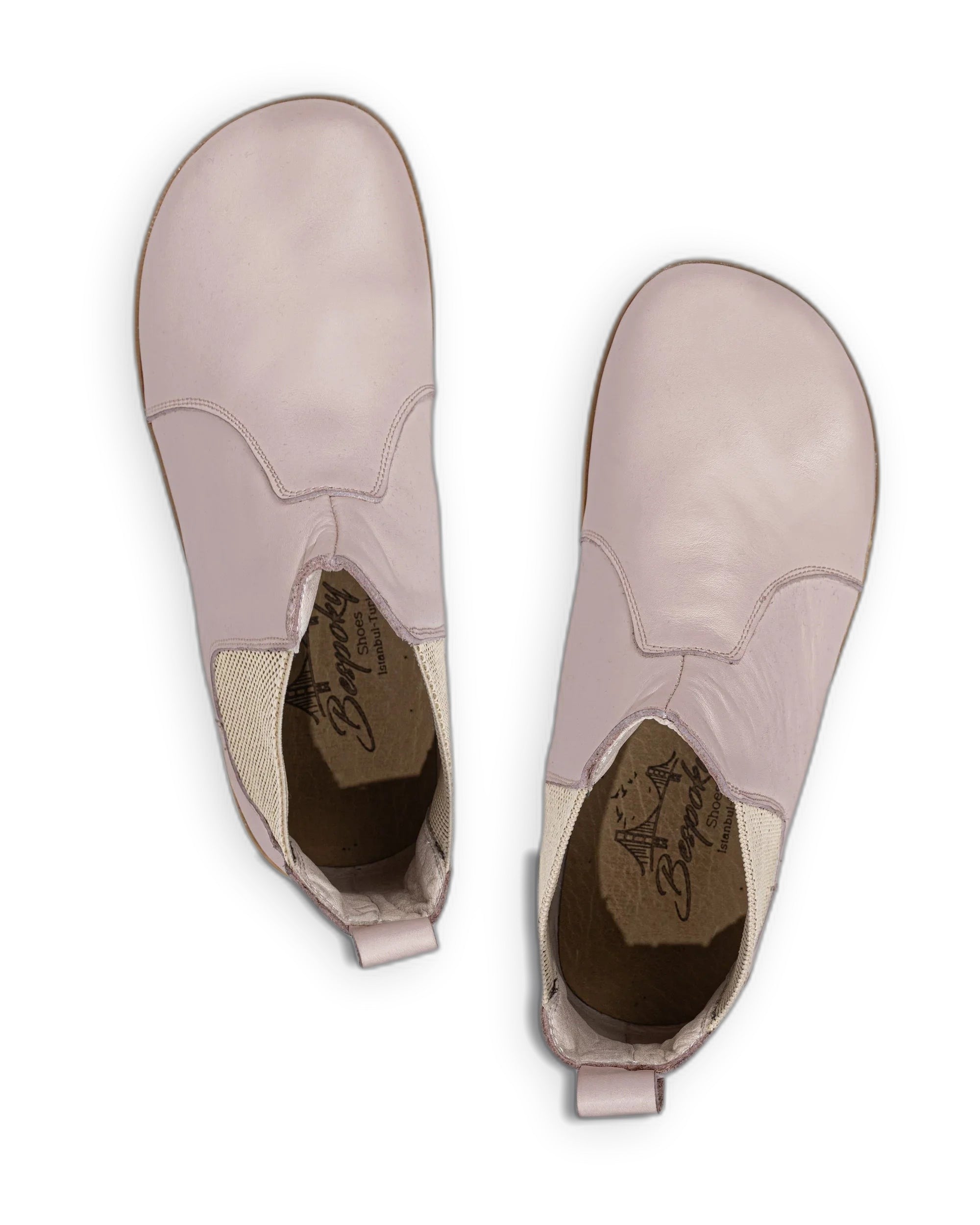 Detail Pink Chelsea Boots - Handcrafted Calf Leather Turkey | Bespoky