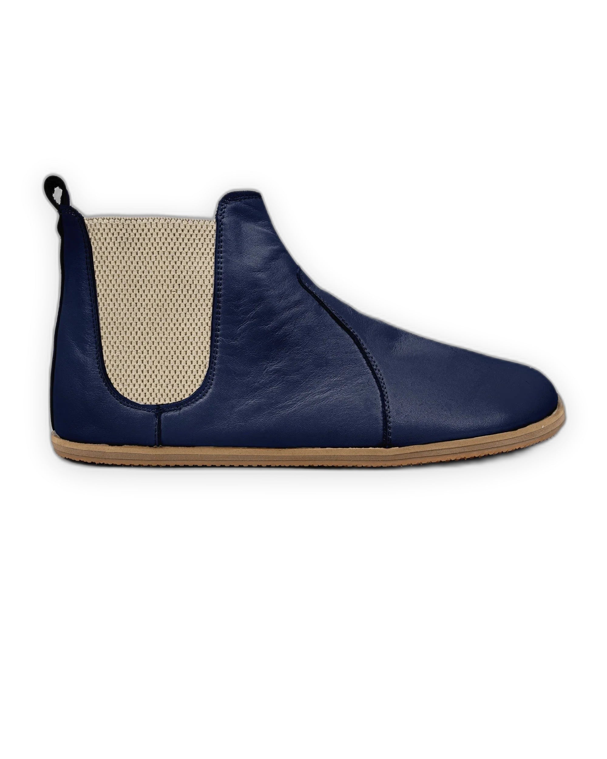 Top view Navy Blue Chelsea Boots - Handcrafted Calf Leather | Bespoky