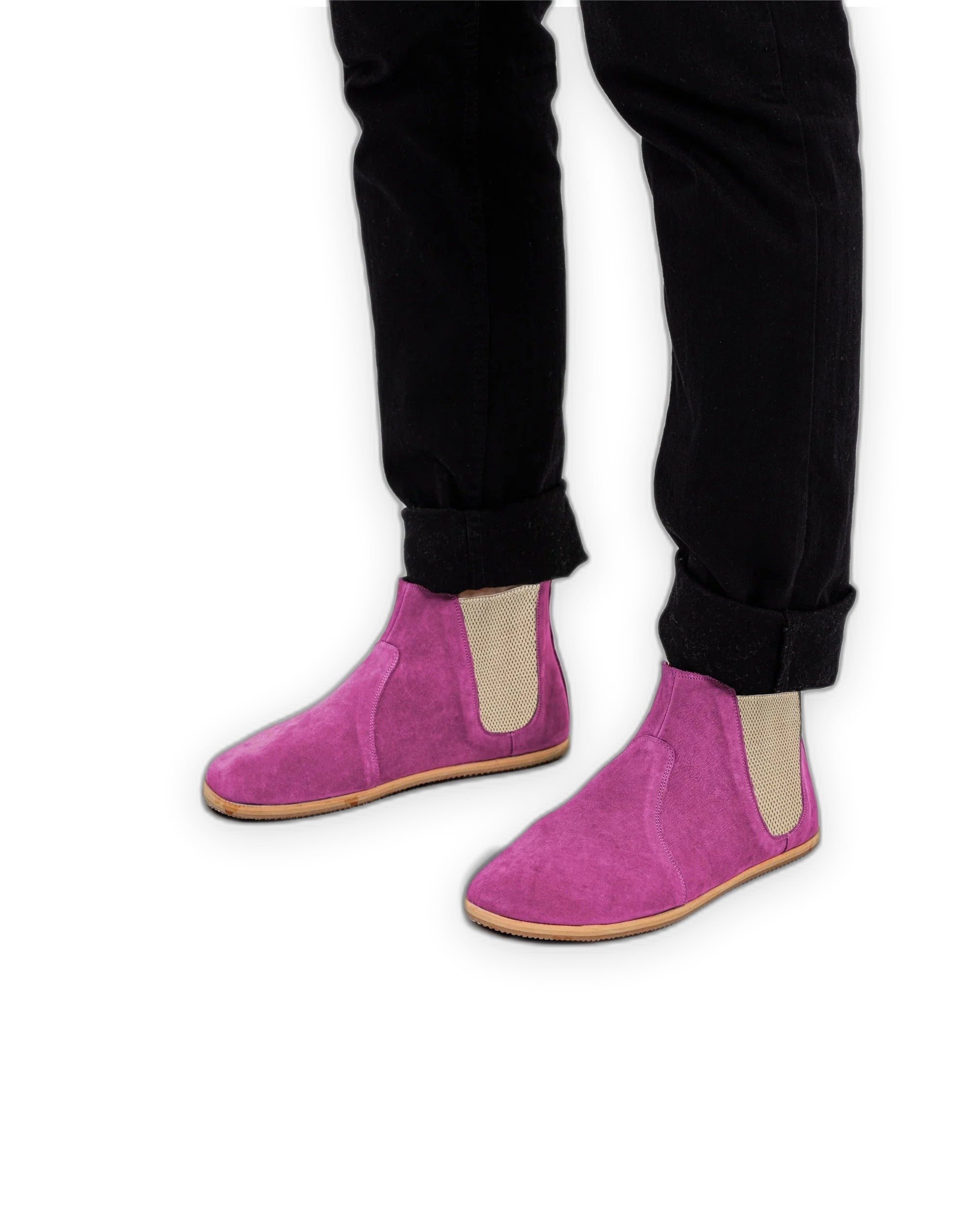 Detail Pink Chelsea Boots - Handcrafted Calf Leather Turkey | Bespoky
