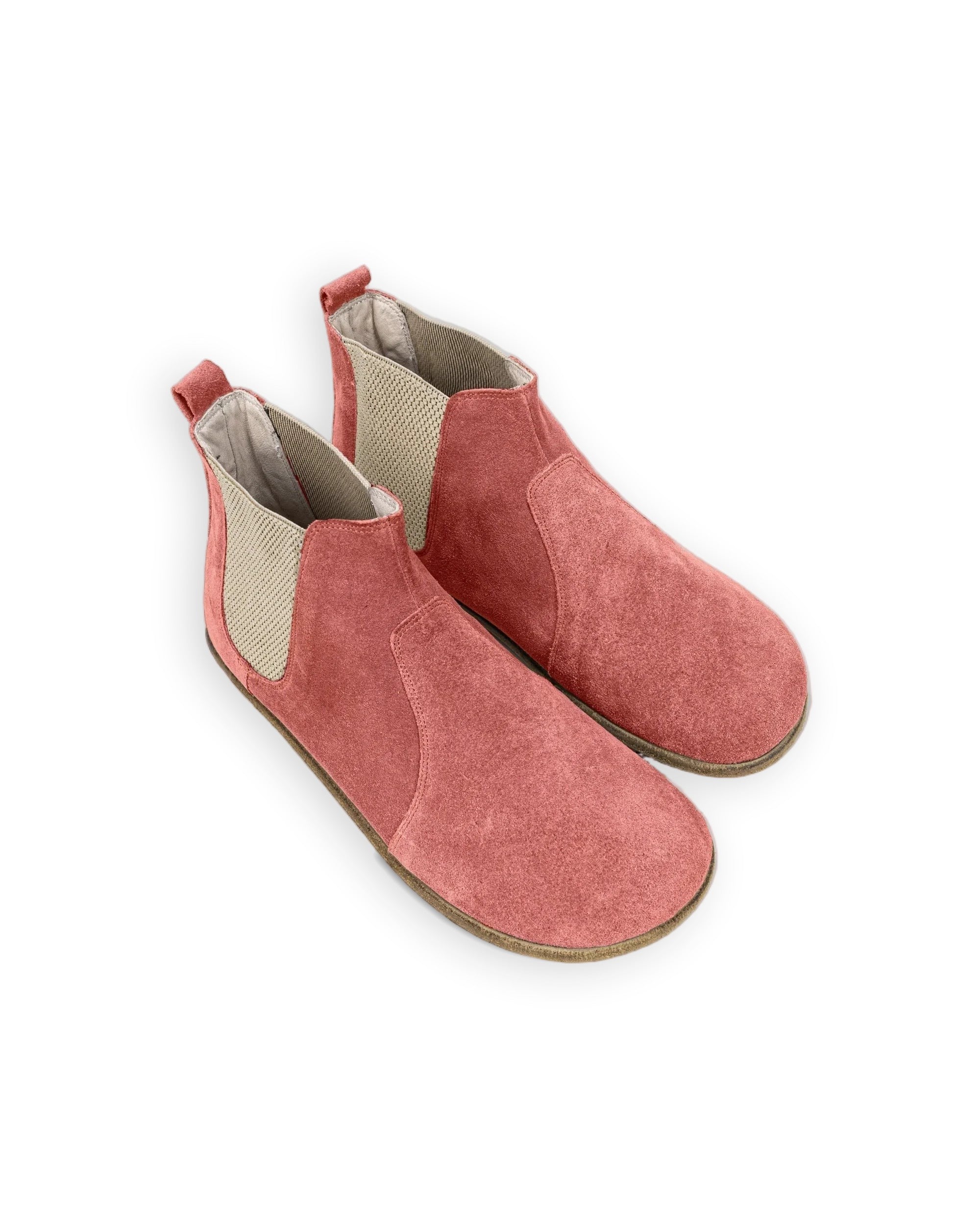 Women's Pink Chelsea Boots - Handcrafted Calf Leather Wide Toe Box | Bespoky
