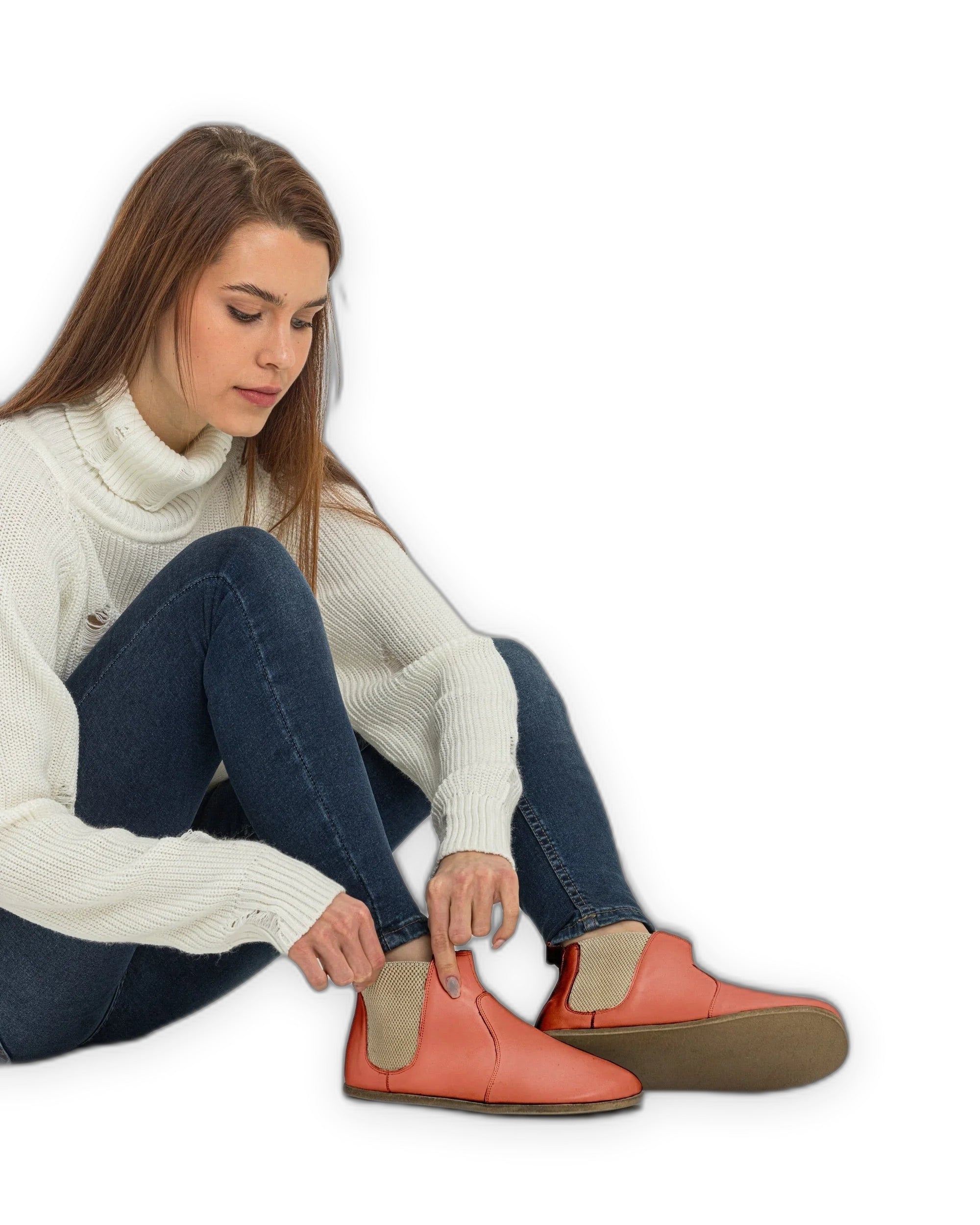 Top view Pomegranate Chelsea Boots - Handcrafted Calf Leather | Bespoky